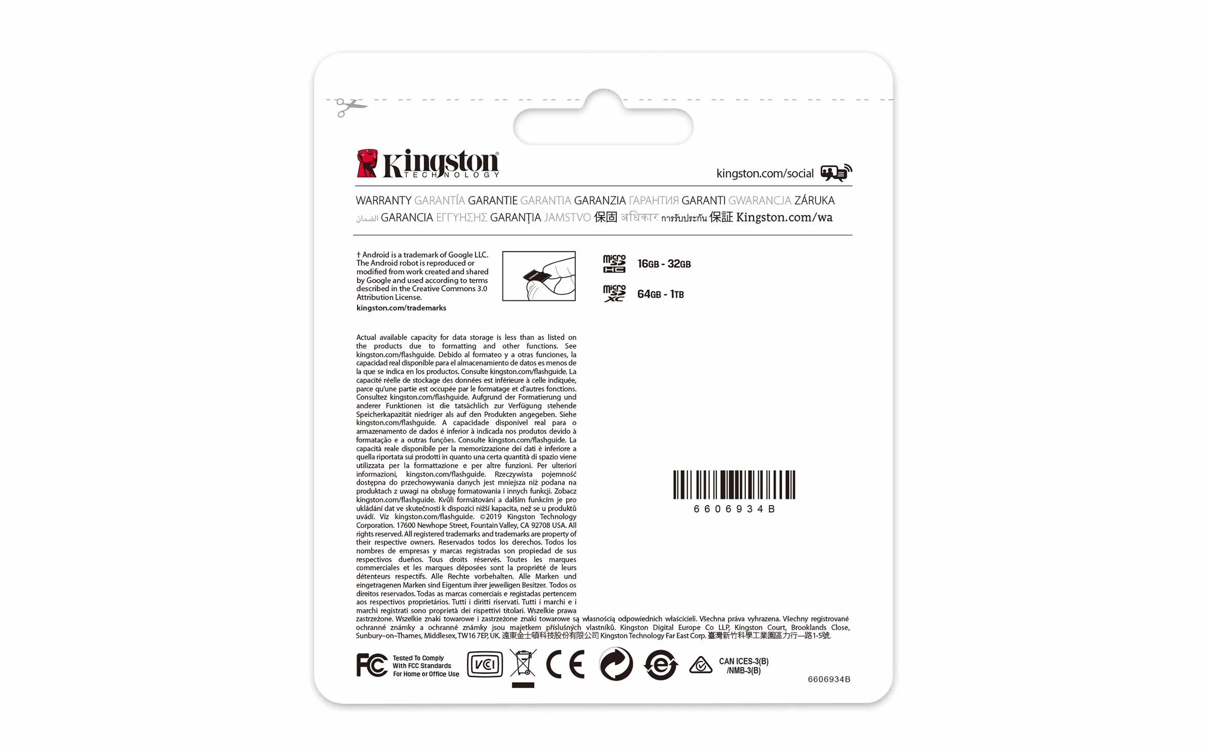 Kingston Canvas Select Plus SDCS2/128GBSP Karta Pamięci MicroSD, 128GB, Czarny