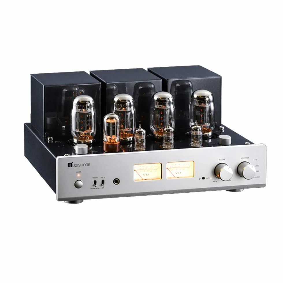 X7 Push-Pull integrerad rörförstärkare MM Phono XLR ingång 25Wx2 45Wx2 utgångseffekt fjärrkontroll AC110 AC230 switchbar
