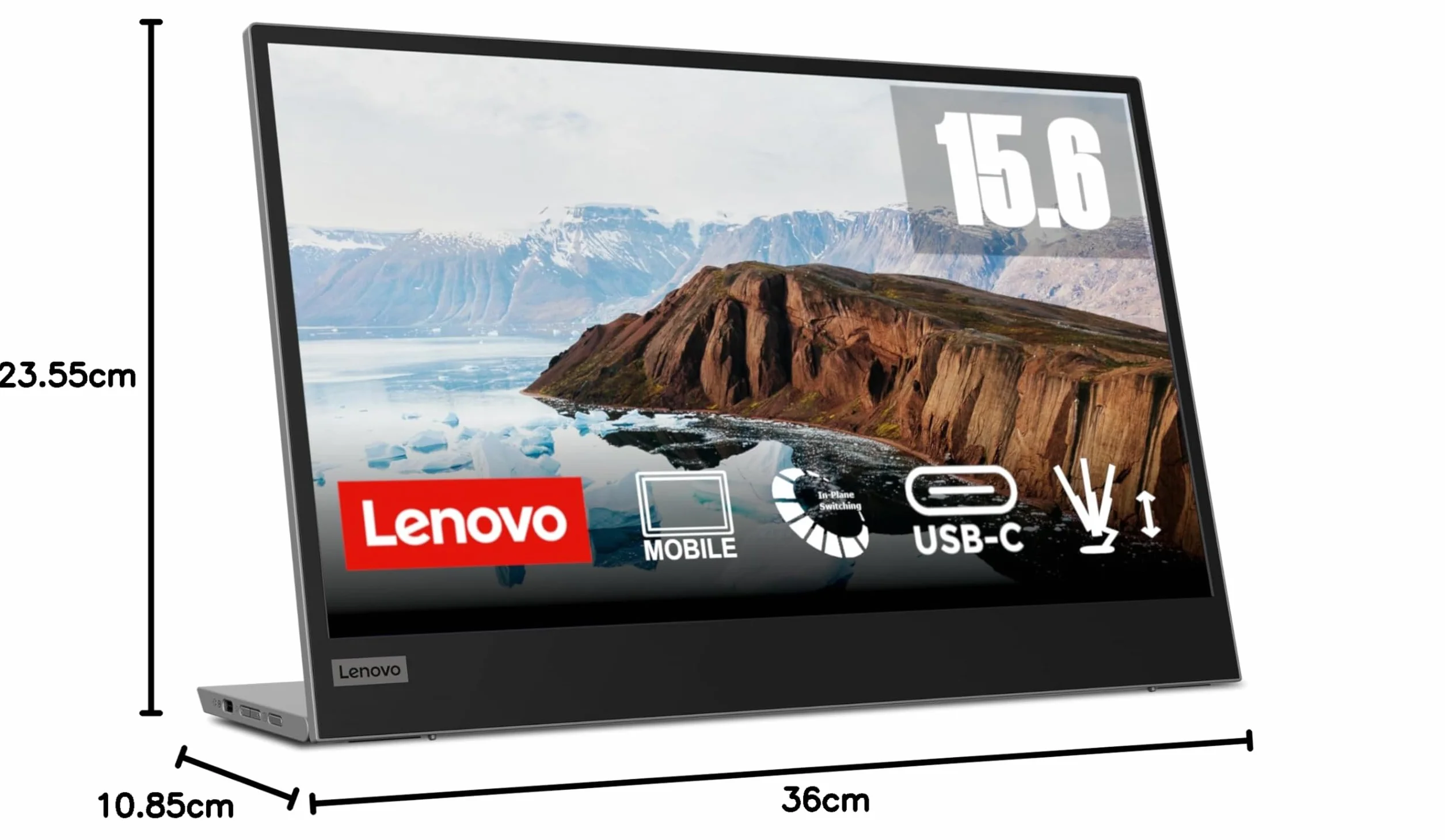 Lenovo L15 Mobilny monitor 15,6 cala FHD 1080p IPS USB Type-C czarny
