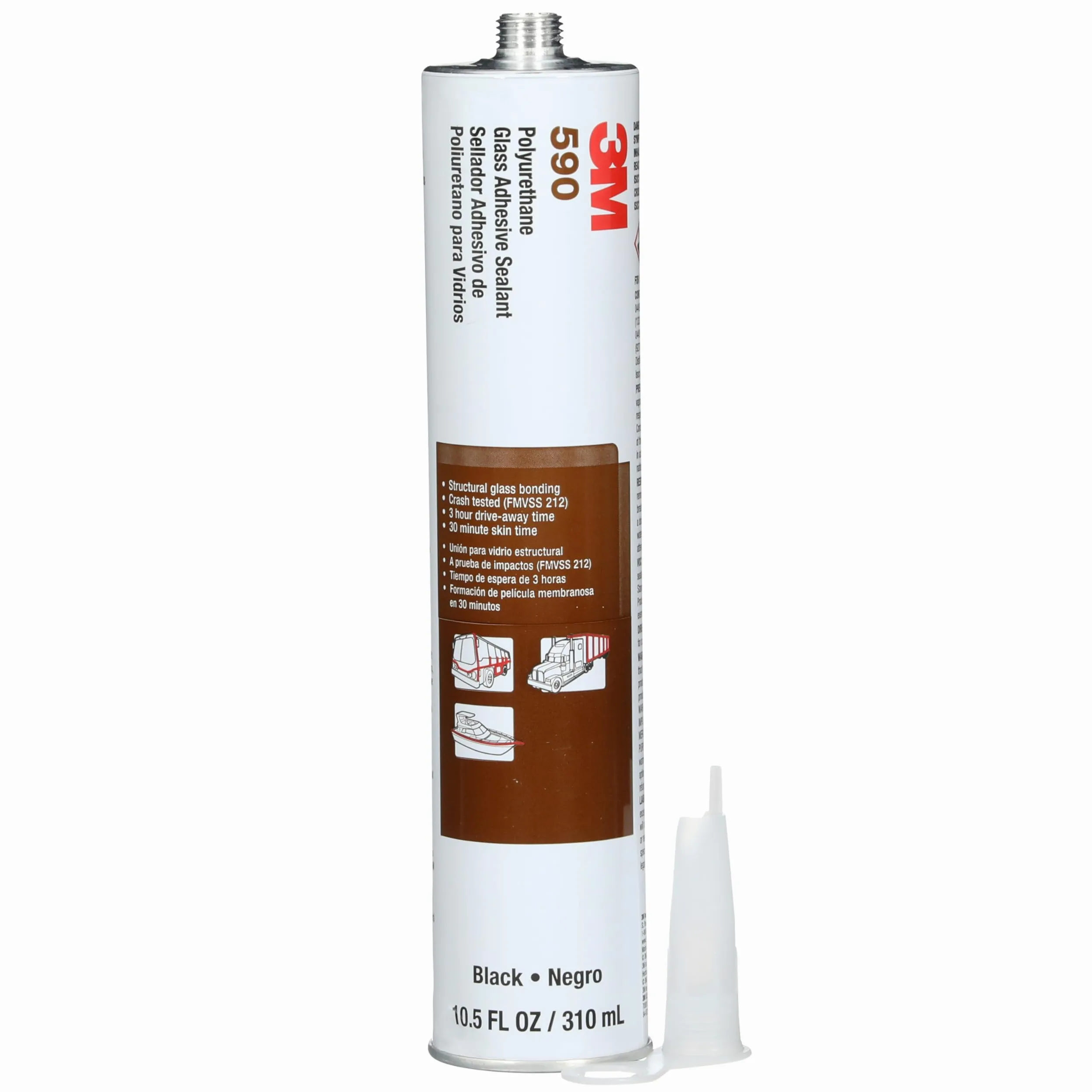 3M Klej ze szkła poliuretanowego (590): wkład 310 ml (czarny)
