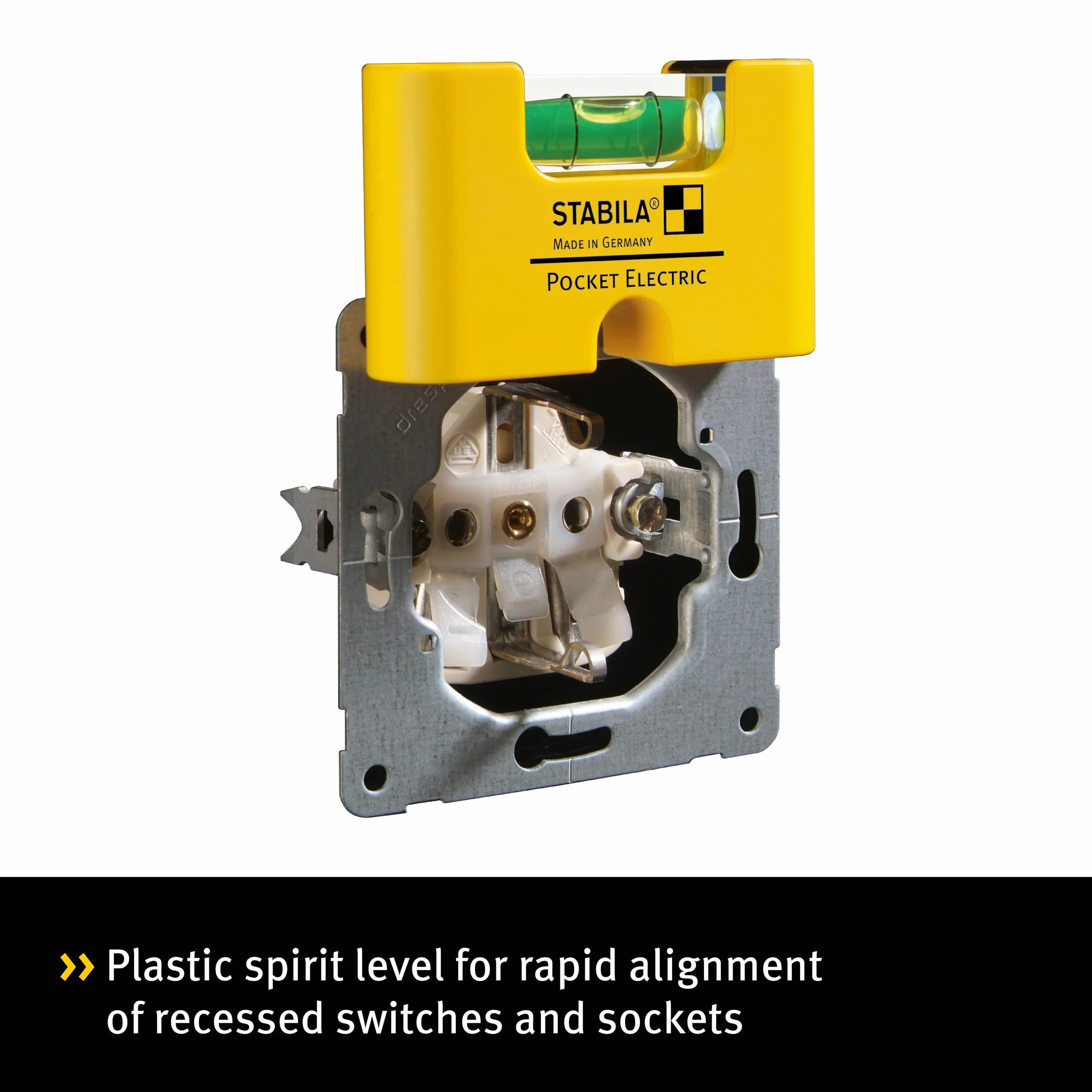 Stabila Typ 70 Pocket Electric Poziomica Kieszonkowa, Żółty, 7 cm