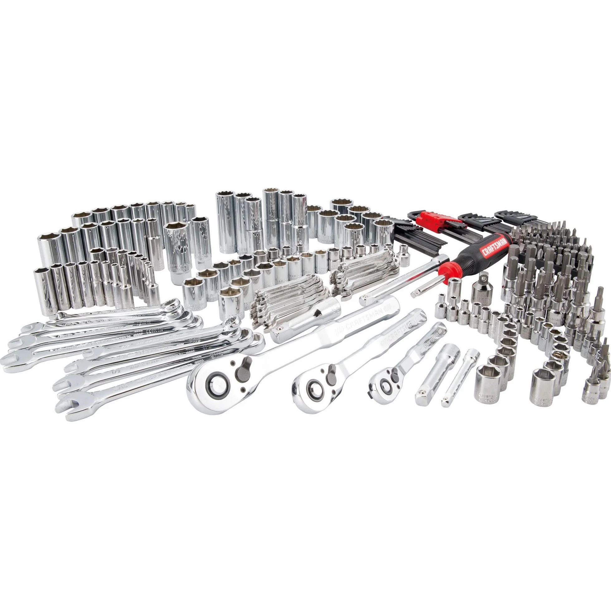 Craftsman VERSASTACK CMMT45309 zestaw narzędzi mechanicznych, 1/10.2 cm i 3/20.3 cm, trwała skrzynka narzędziowa z 3 szufladami, 262 szt