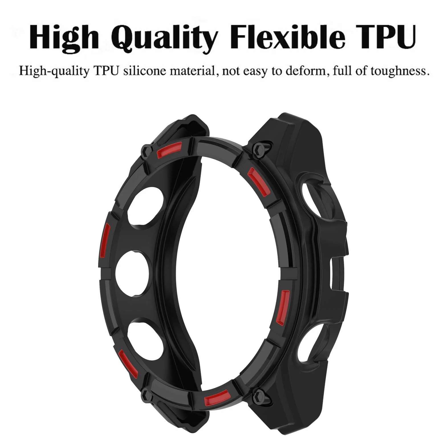 Etui do zegarka Garmin Fenix 8 Pro, 47 mm, odporne na zarysowania, uderzenia, ultracienkie silikonowe ramki, zderzak, etui ochronne do Fenix 8 Pro, 47 mm, czarne