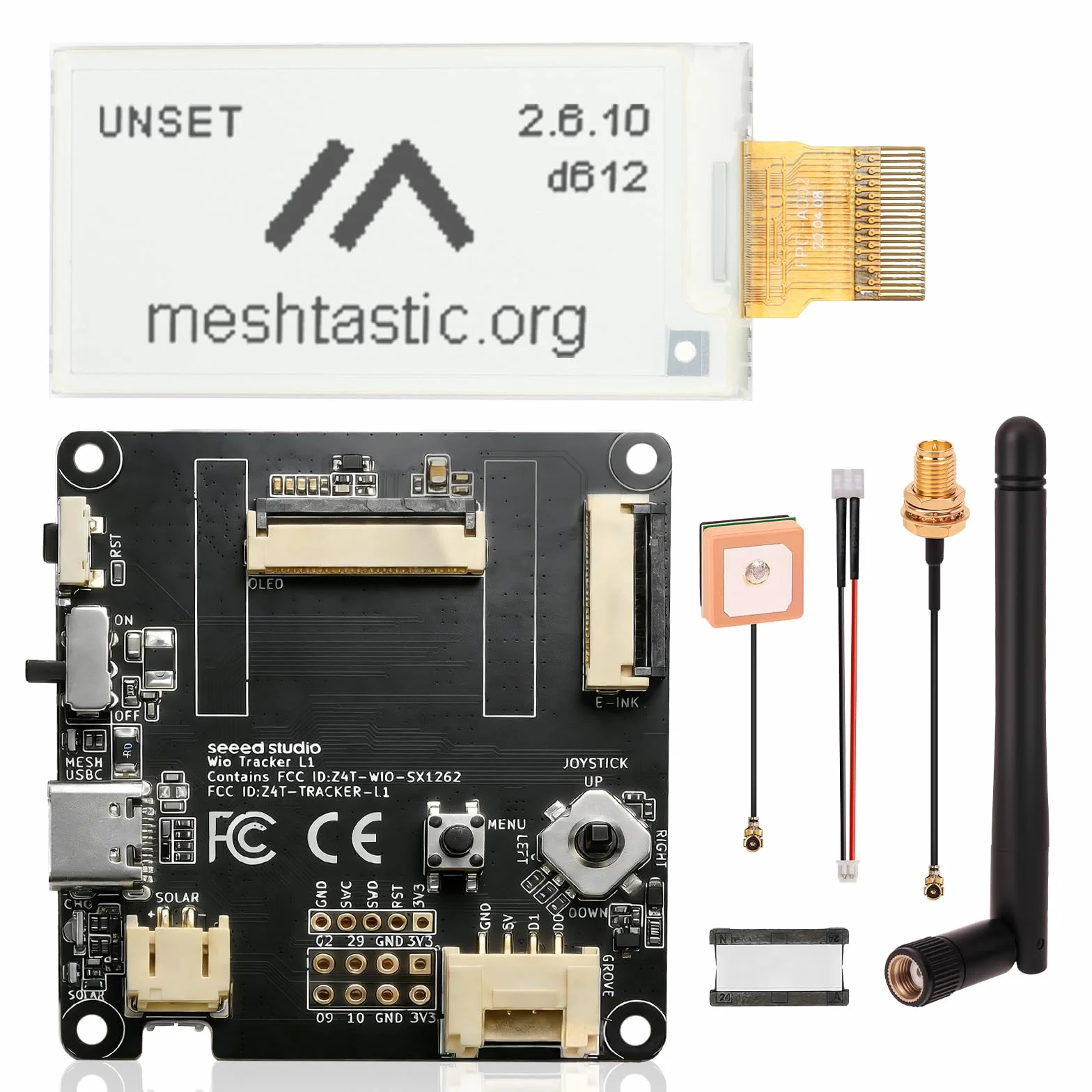 Wio Tracker L1 E-Ink tablica rozwojowa 2,13" SX1262 nRF52840 AR duino Meshtastic LoRa BLE 5 GPS GNSS akumulator typu C ładowanie