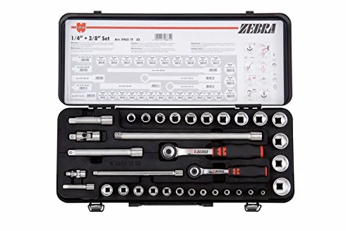 Würth zestaw 35-częściowy zestaw kluczy nasadowych 1/4 + 3/8 cala
