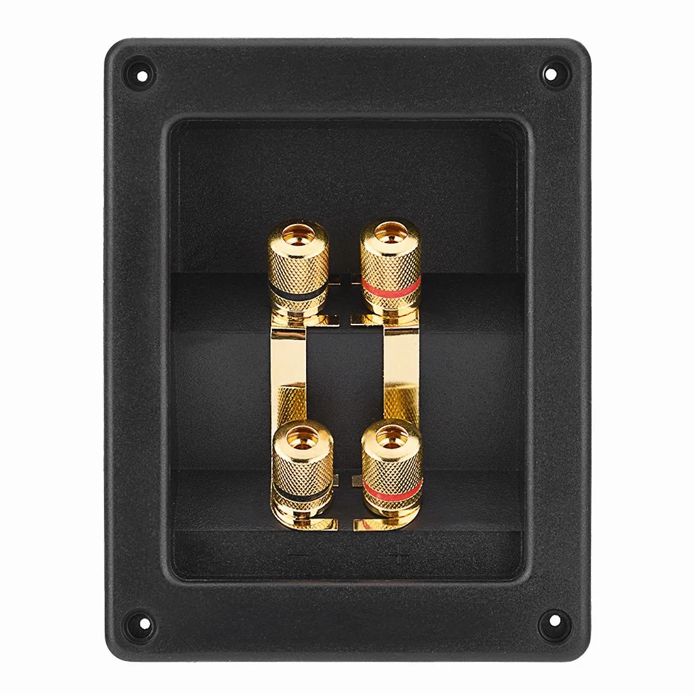 Głośnik Box Terminal Cup, 4 Miedziane Oprawy Post Subwoofer Box Głośnikowe Zaciski Głośnikowe dla DIY Home Car Stereo Speaker