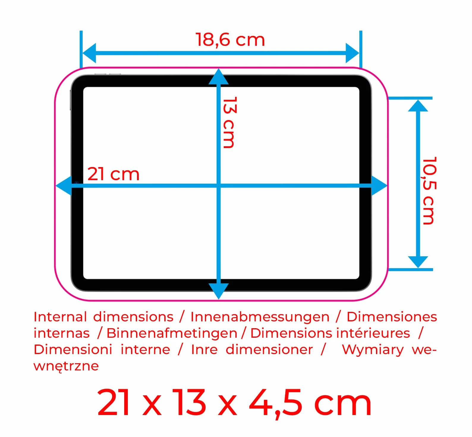 Wicked Chili uniwersalna torba etui na małe urządzenia elektroniczne 6-7 cali 200 x 128 x 45 mm