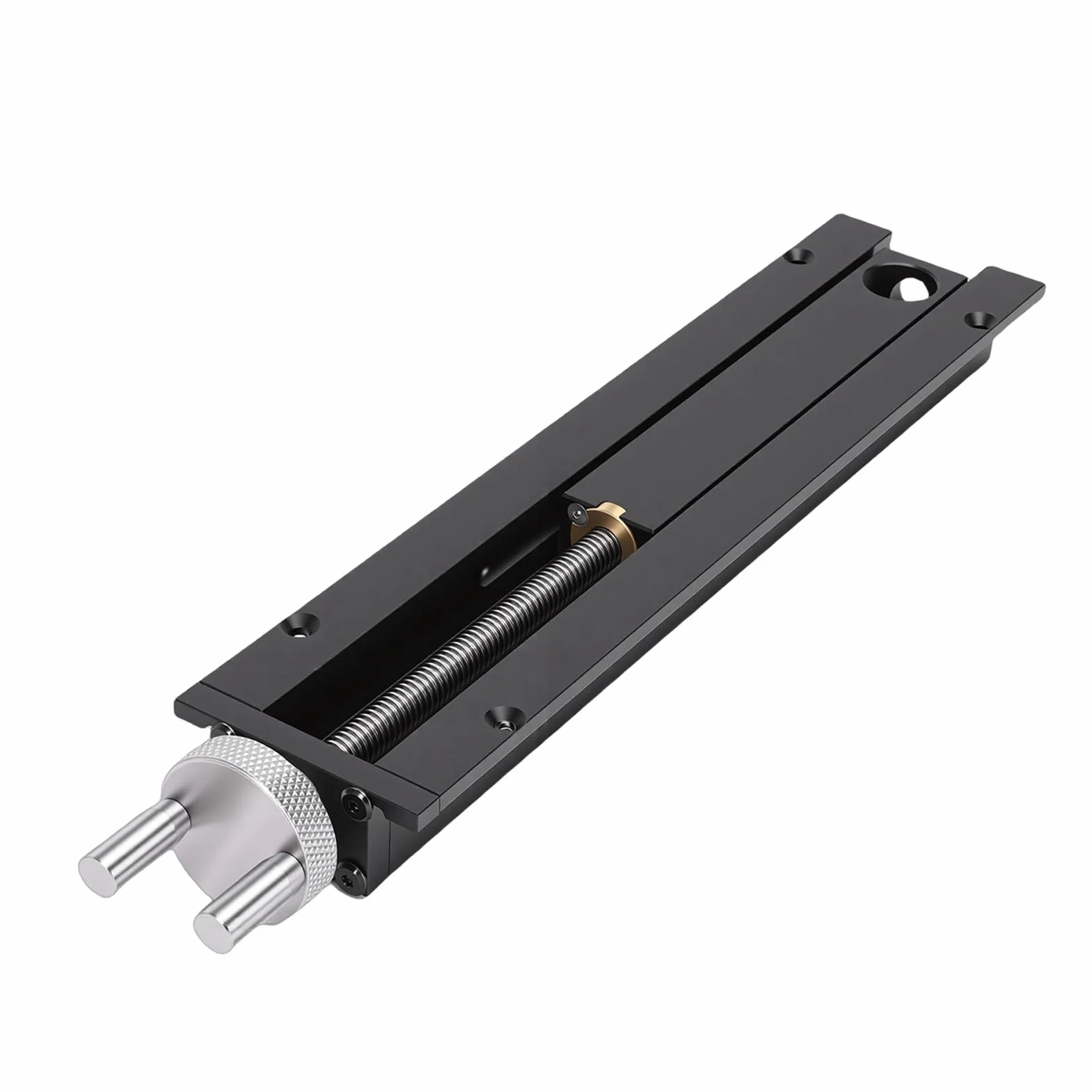 Imadło końcowe do stołu do obróbki drewna Zacisk imadła bezwładnościowego z szybką zmianą biegów z 2 czerwonymi psami ławkowymi Skok 0-110 mm i otwór 20 mm