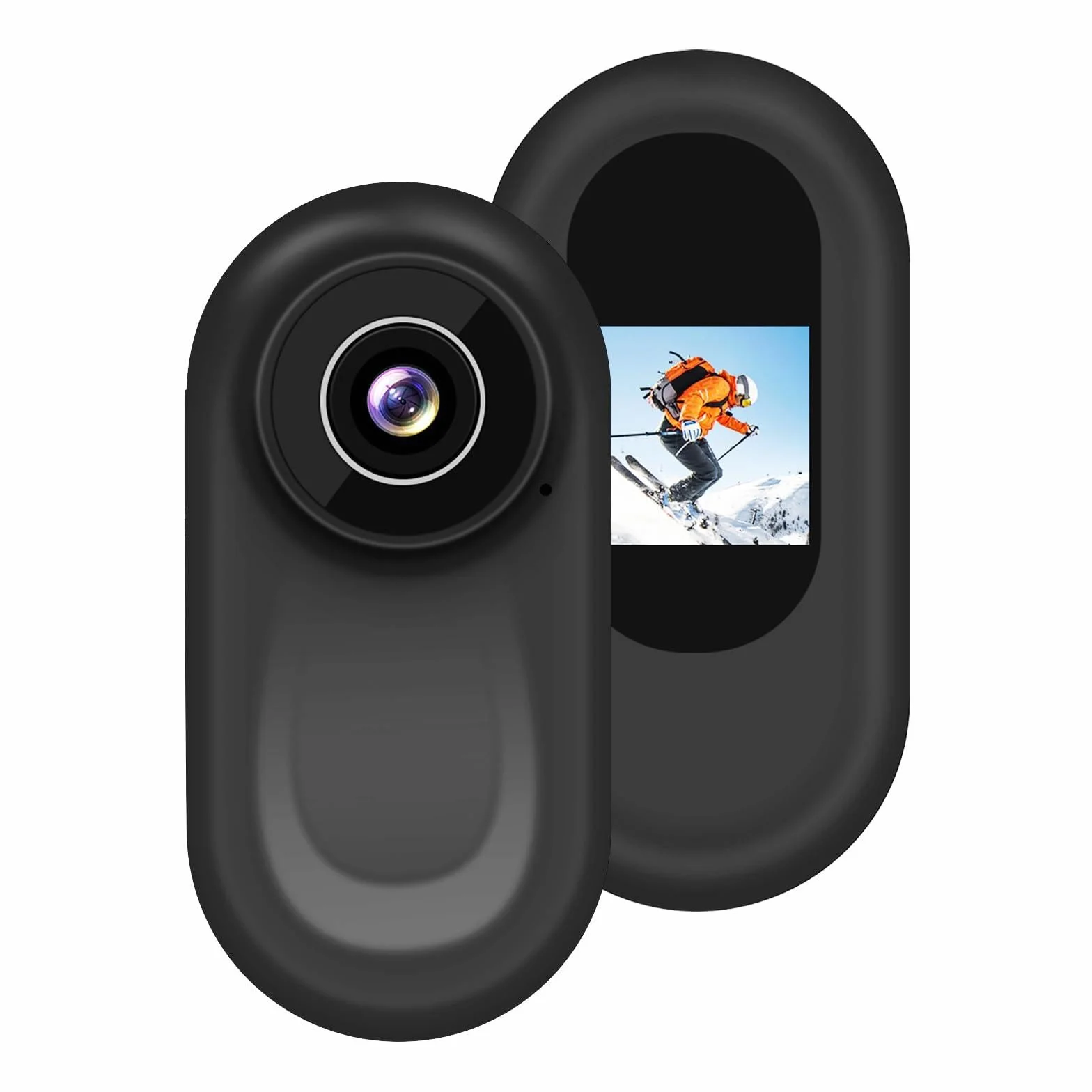 Kamera sportowa 120° HD 1080p z wyświetlaczem 0,63 cala, nocna, czarna