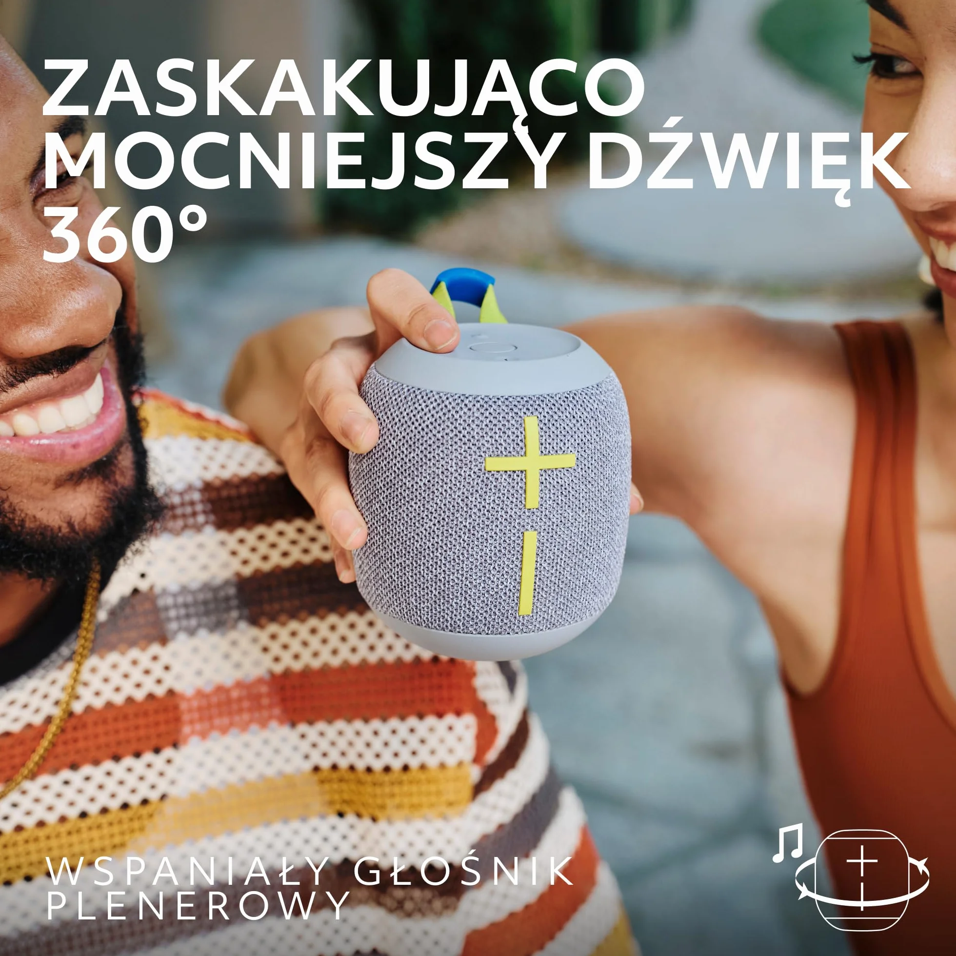 Ultimate Ears WONDERBOOM 4 przenośny wodoodporny głośnik Bluetooth 360-stopniowym dźwiękiem pyłoszczelny 40 m - Czarny