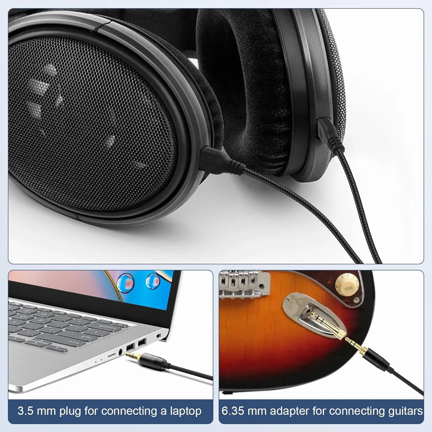 Sennheiser kompatybilny kabel audio HD600 HD660s HD6xx HD650 HD58X HD580 HD565 HD545 HD535