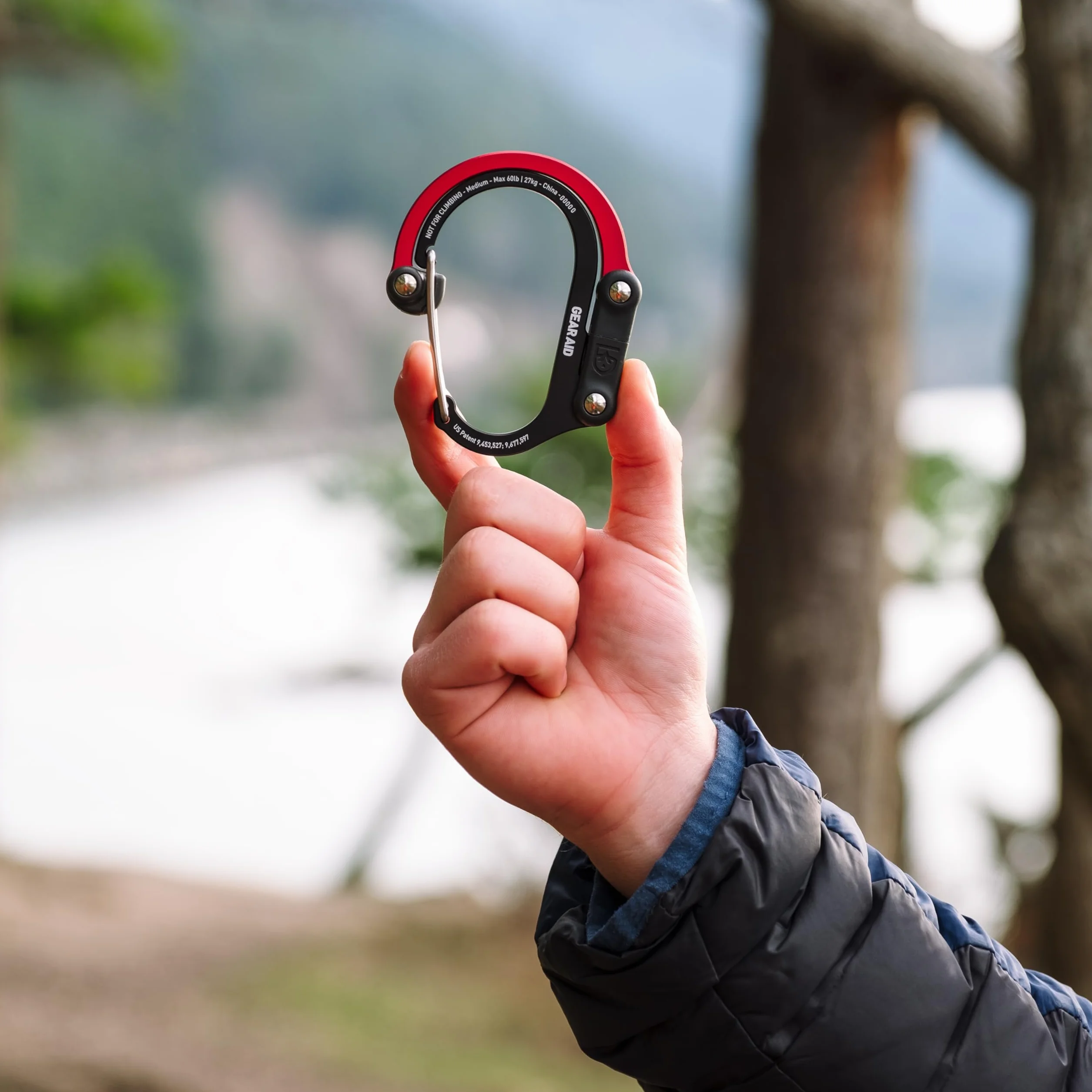 Gear Aid HEROCLIP Karabińczyk i haczyk (średni) na kemping, plecak i organizację garażu, odcień szarości
