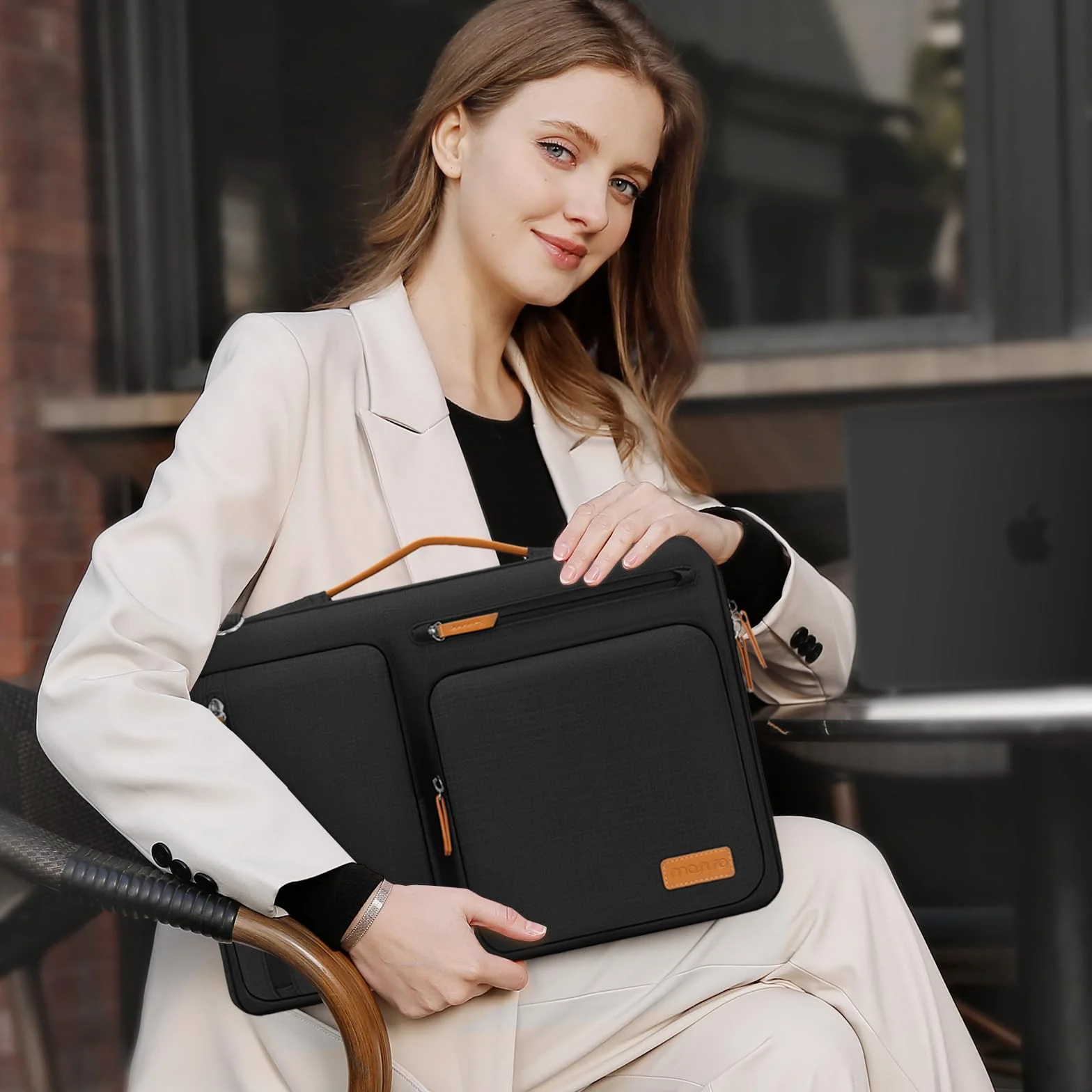 MOSISO Ochronna torba na laptopa 16 cali, kompatybilna z MacBook Pro 16, HP, Dell, Lenovo, Asus, etui listonoszka z 4 kieszeniami
