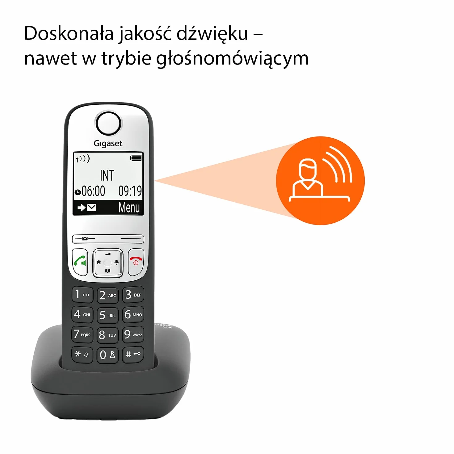 Gigaset A690 Bezprzewodowy Telefon DECT z Słuchawkami Kontrastowy Wyświetlacz Jumbo
