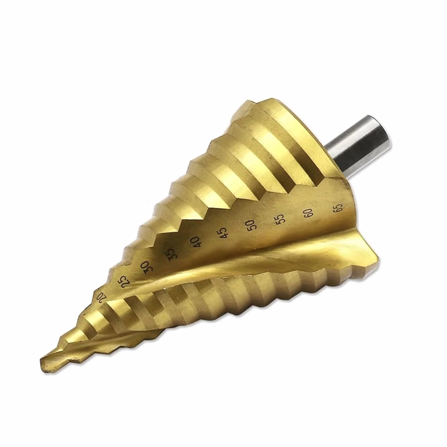 6-65mm wiertło stopniowe Bit spiralny rowek Pagoda Hole Cutter metalowe wiertło stożkowe Bit trójkątny chwyt otwieracz do otworów pokryty tytanem HSS