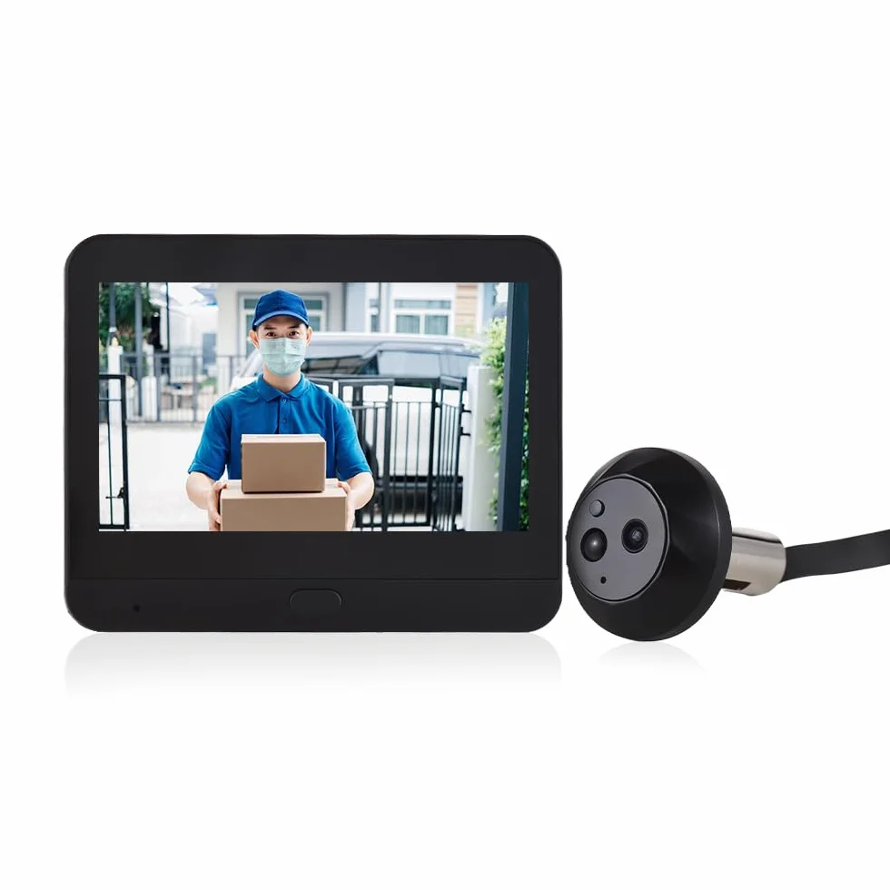 Dzwonek wideo WiFi do kamery Apartament wizjer 4,3 cala Kolorowy ekran Smart TY 1080P PIR Wykrywanie ruchu Wyświetlacz kamery alarmowej