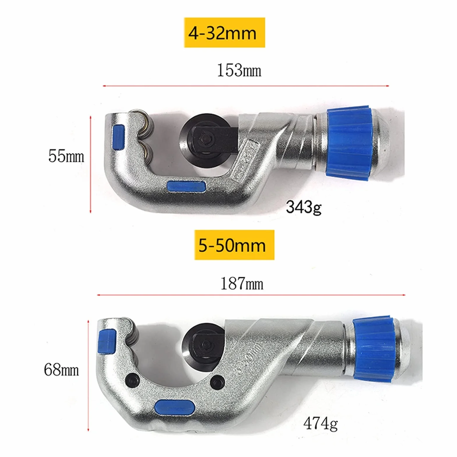 Obcinak do rur, 4-32mm / 5-50mm frez do rur do łożysk kulkowy, narzędzie do cięcia rur do stali nierdzewnej miedzianej(5-50MM)