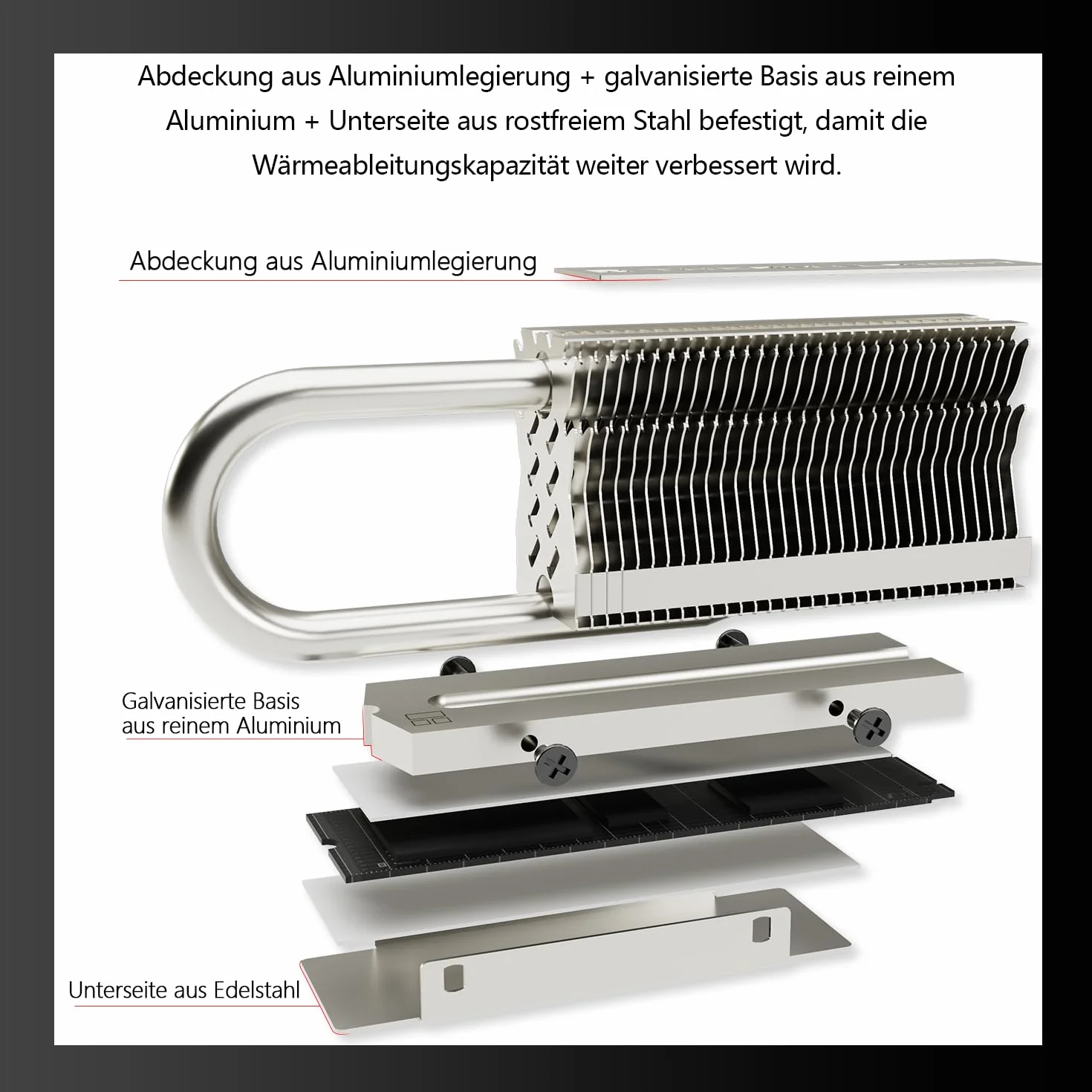 Thermalright HR09 2280 M.2 Radiator SSD 6mm Heatpipe dla PS5 PC PCIe 5.0 Aluminium
