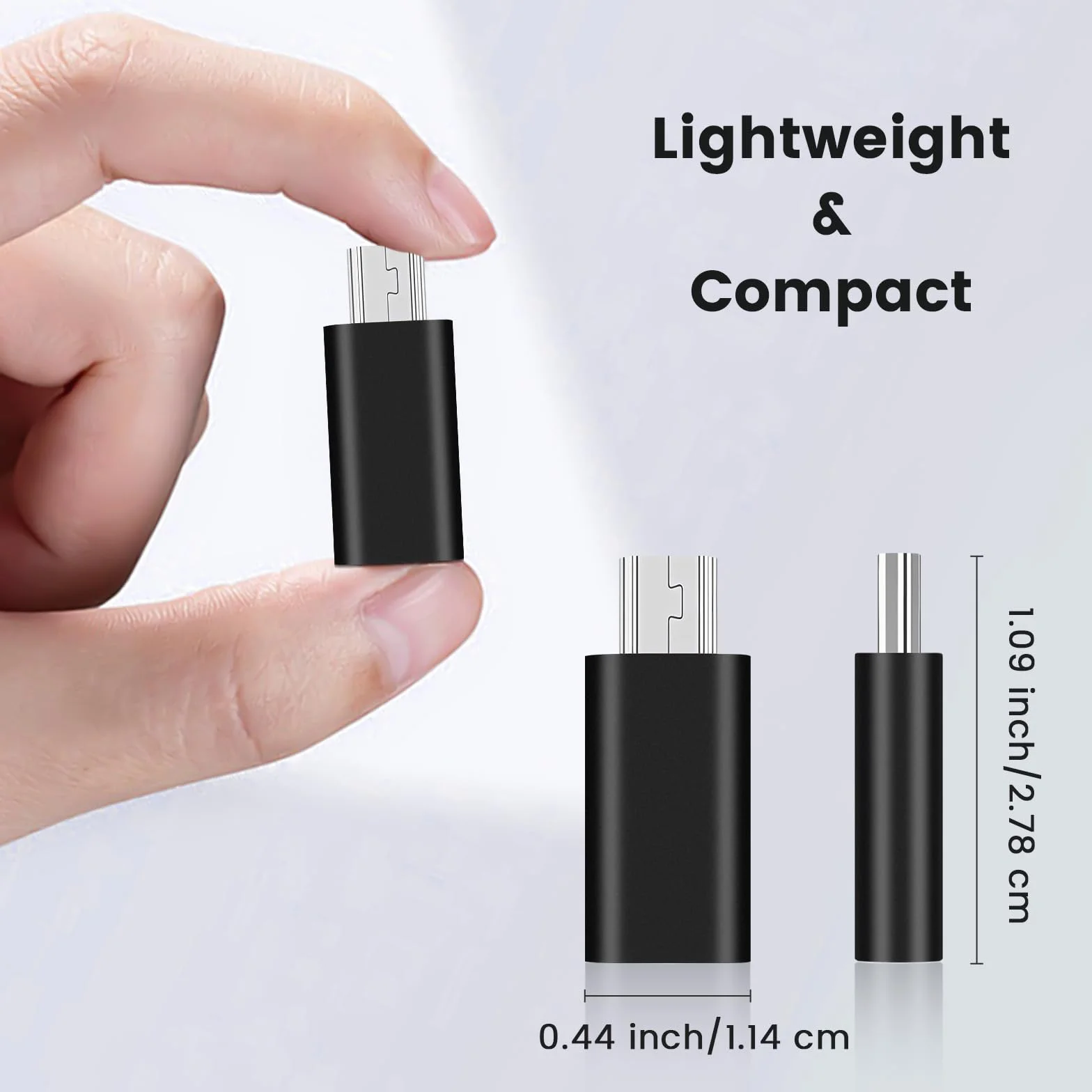Adapter USB-C na mini USB 2-Pack, żeńska typu C na mini USB wtyczka, ładowanie aparatów cyfrowych, komputerów, GPS, MP3