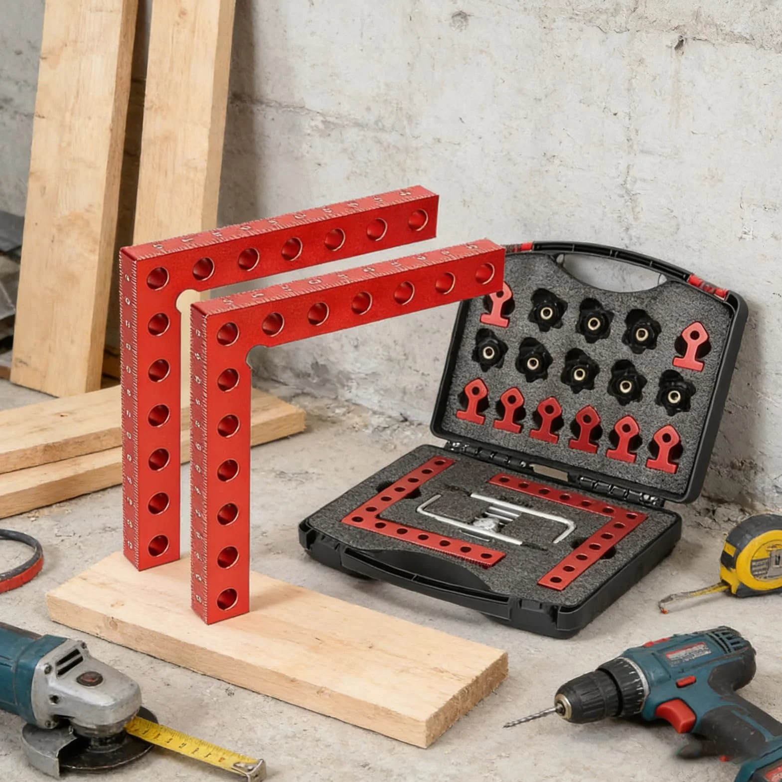 Imadła Kątowe 90 Stopni Stopnica Kątowa Ze Stopu Aluminium | Imadła Do Do Szuflad Szafek ek Skrzynek I Dla Majsterkowiczów Stolarzy