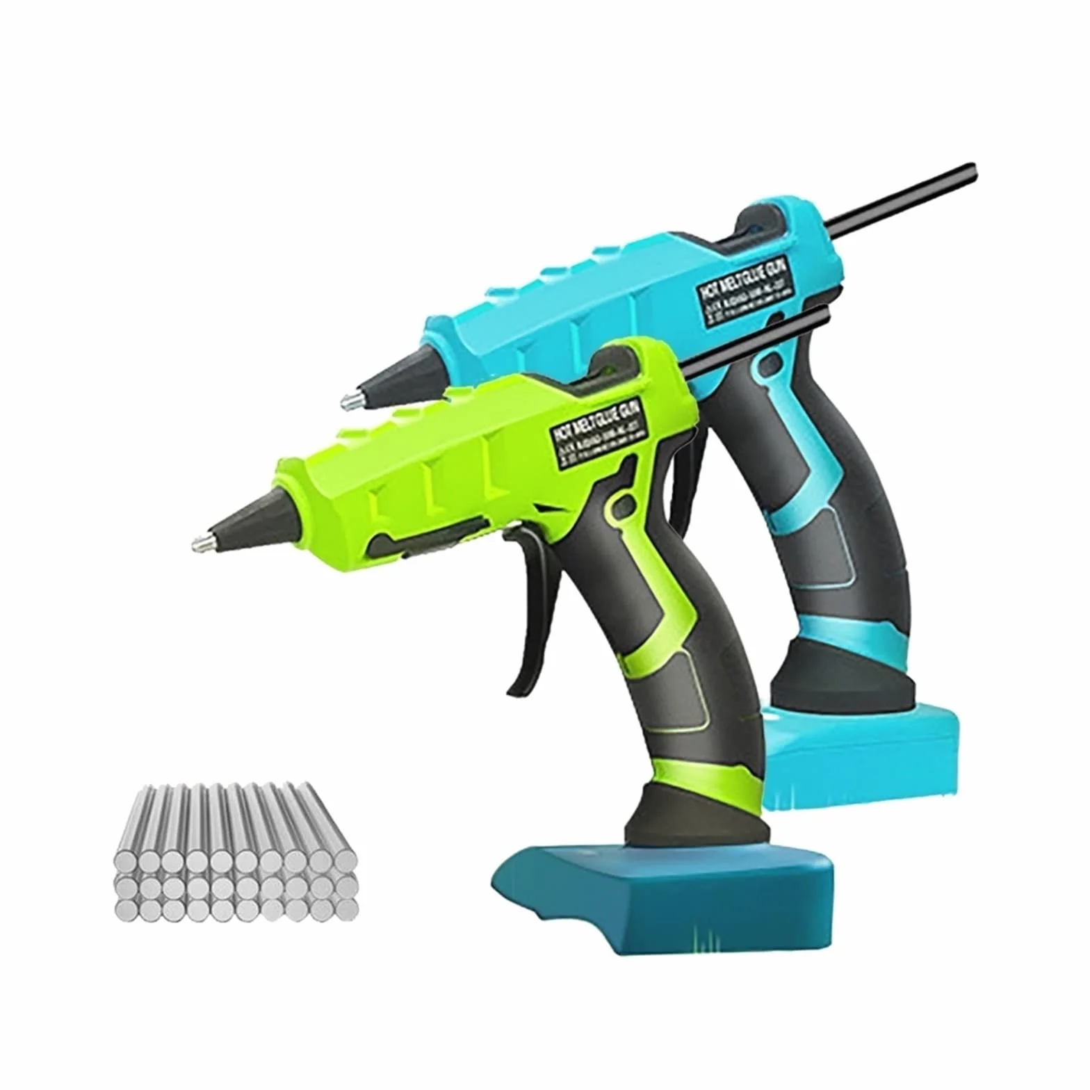 Bezprzewodowy Elektryczny Pistolet Do Klejenia Na Gorąco Z 30 Sztuk 7mm Klej W Sztyfcie Zestaw DIY Spawanie Hot Wiatrówka Do Baterii Pistolet Do Klejenia Na Gorąco Szybkie Nagrzewanie(C2)