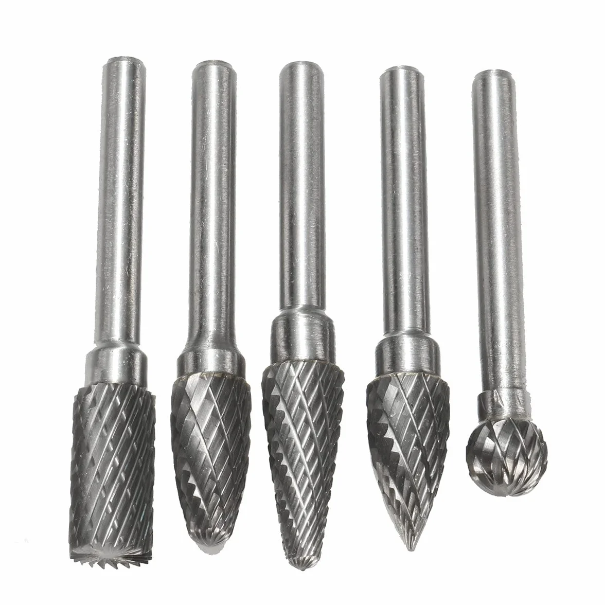 VIDOO RB29 5szt Frezy Obrotowe Węglikowe Trzpień 6mm Zestaw Pilników Grawerskich