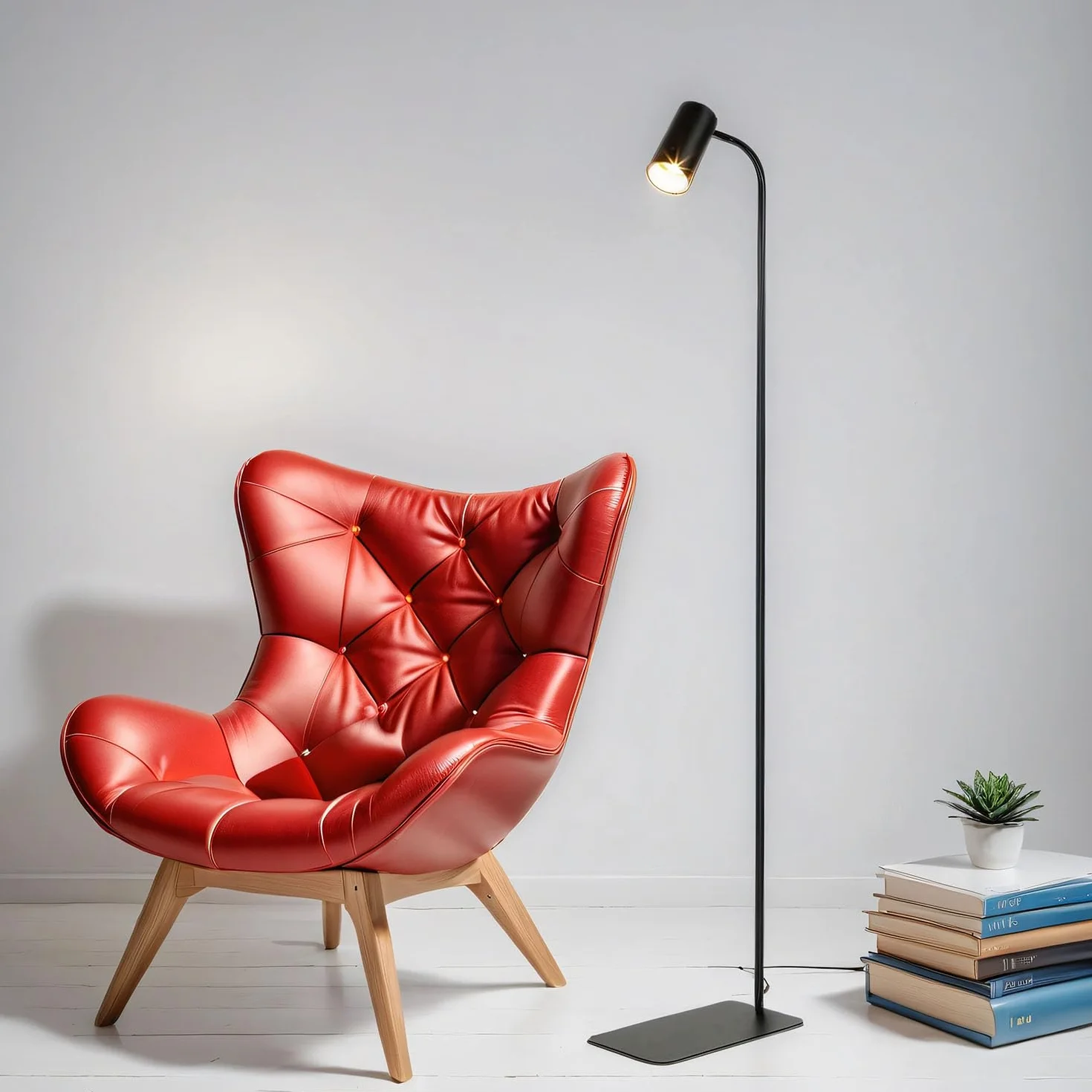Mała lampa podłogowa czarne złoto, reflektor, obrotowa, przełącznik kablowy, stylowa, GU10, mała, 126 cm, wąska, lampka do czytania, salon, sypialnia, lampa podłogowa