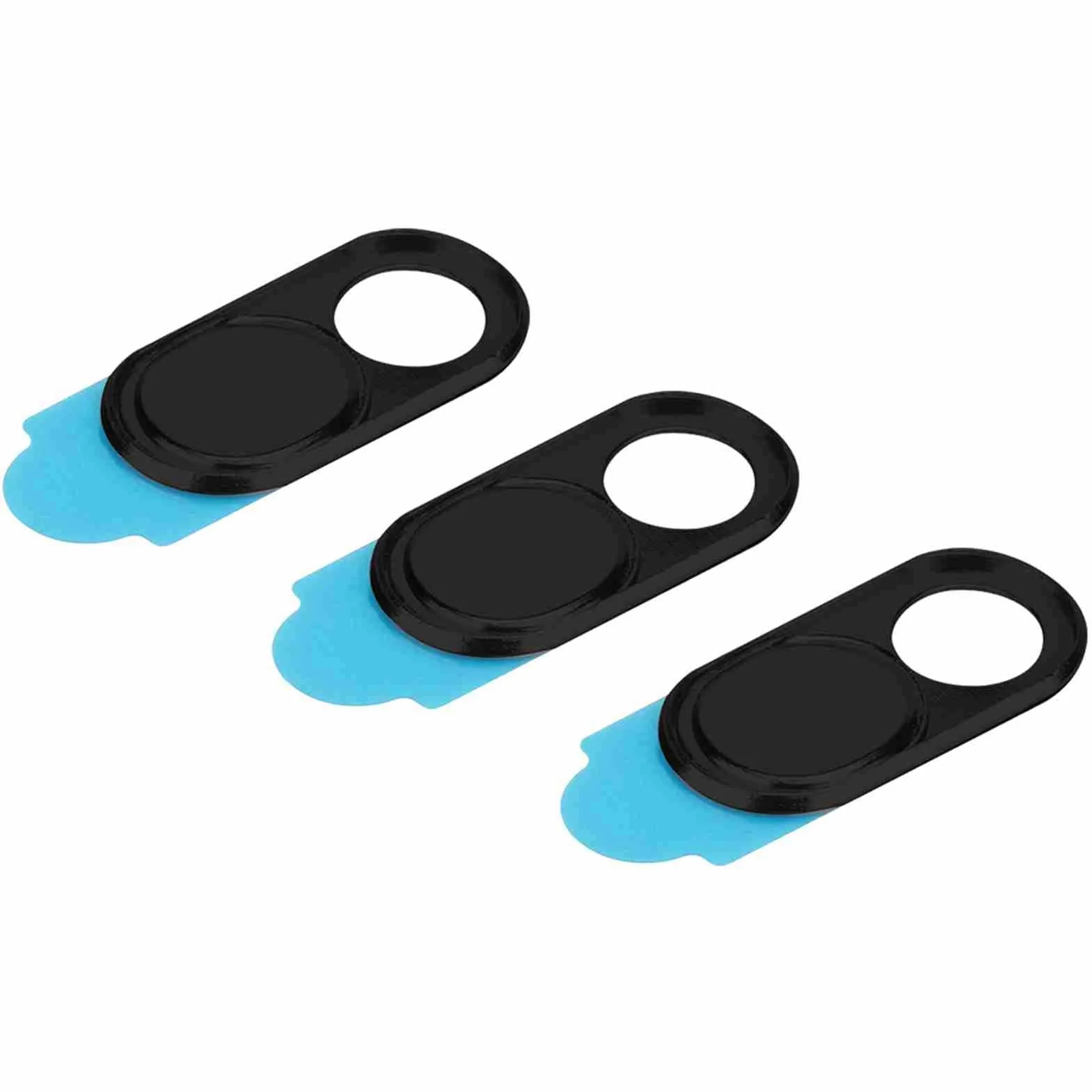 Generic 3 szt. Osłona Kamery Internetowej Naklejka Zabezpieczająca Aparat, Cienka Osłona Obiektywu do Tabletów Typu Smartfon, łatwa w Użyciu Prywatności (BLACK)
