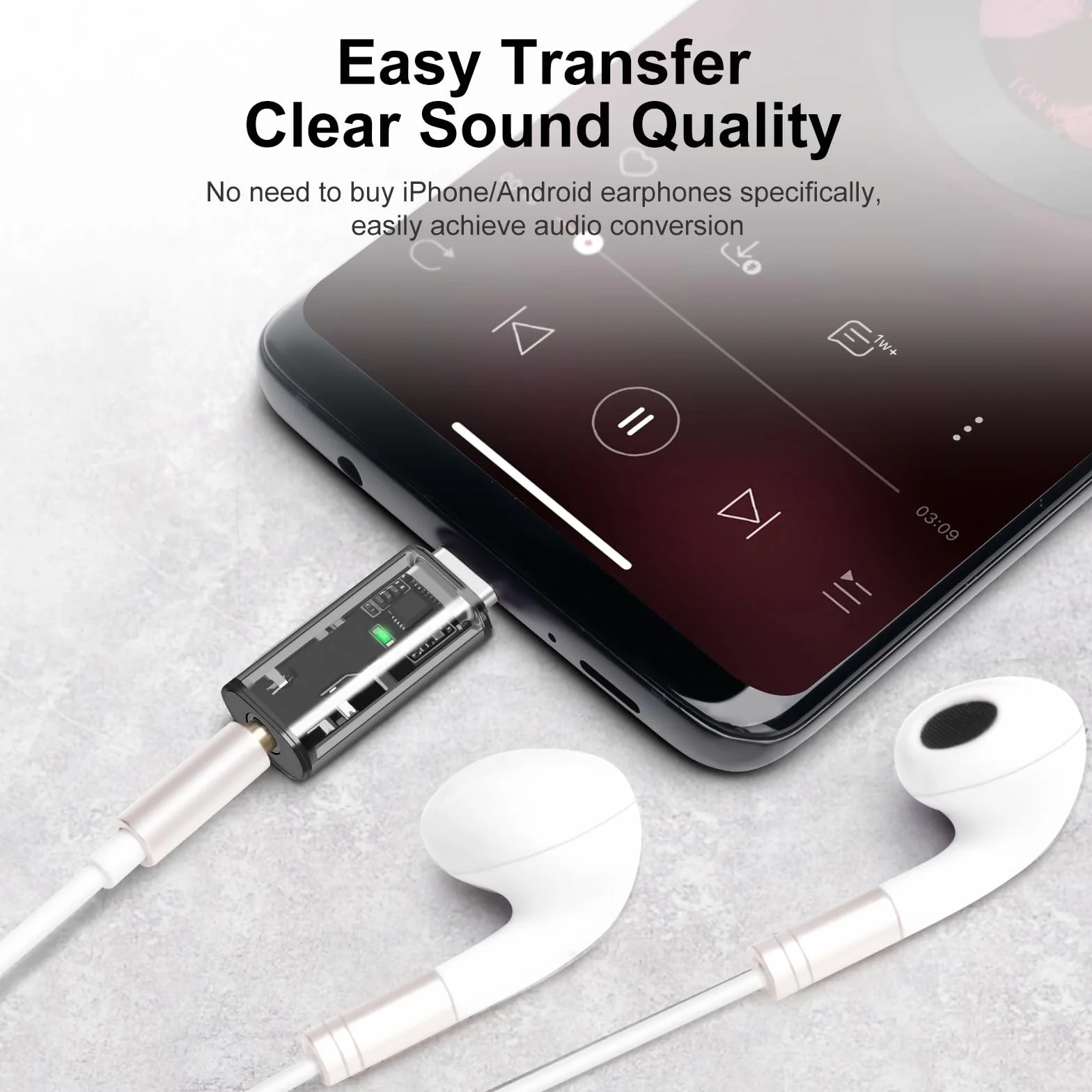 USB C to 3.5mm Audio Adapter (2 Pack) - DAC Aux Headphone Jack Adapter for iPhone 15, iPad Pro, Galaxy