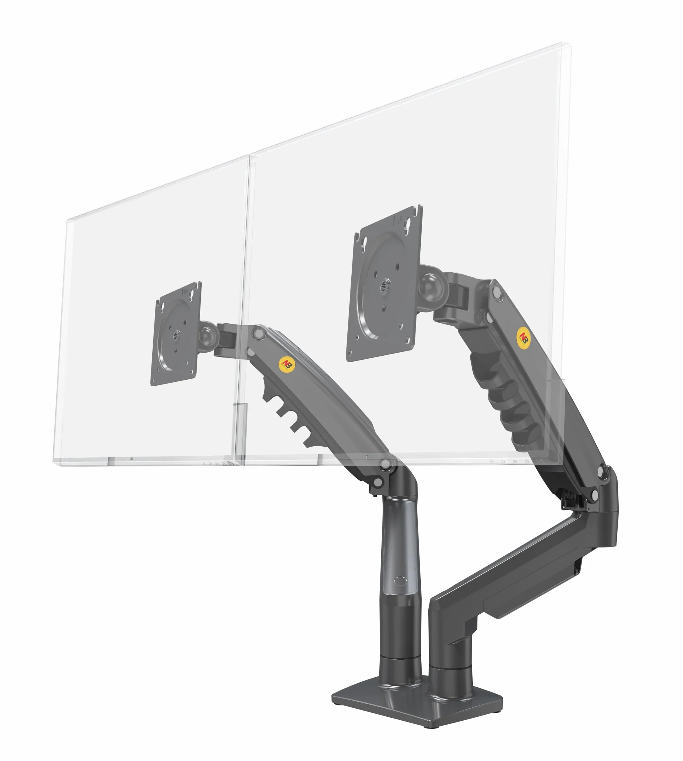 Regulowany Obrotowy Uchwyt na Dwa Monitory LCD LED 17-27 cali 2-9 kg