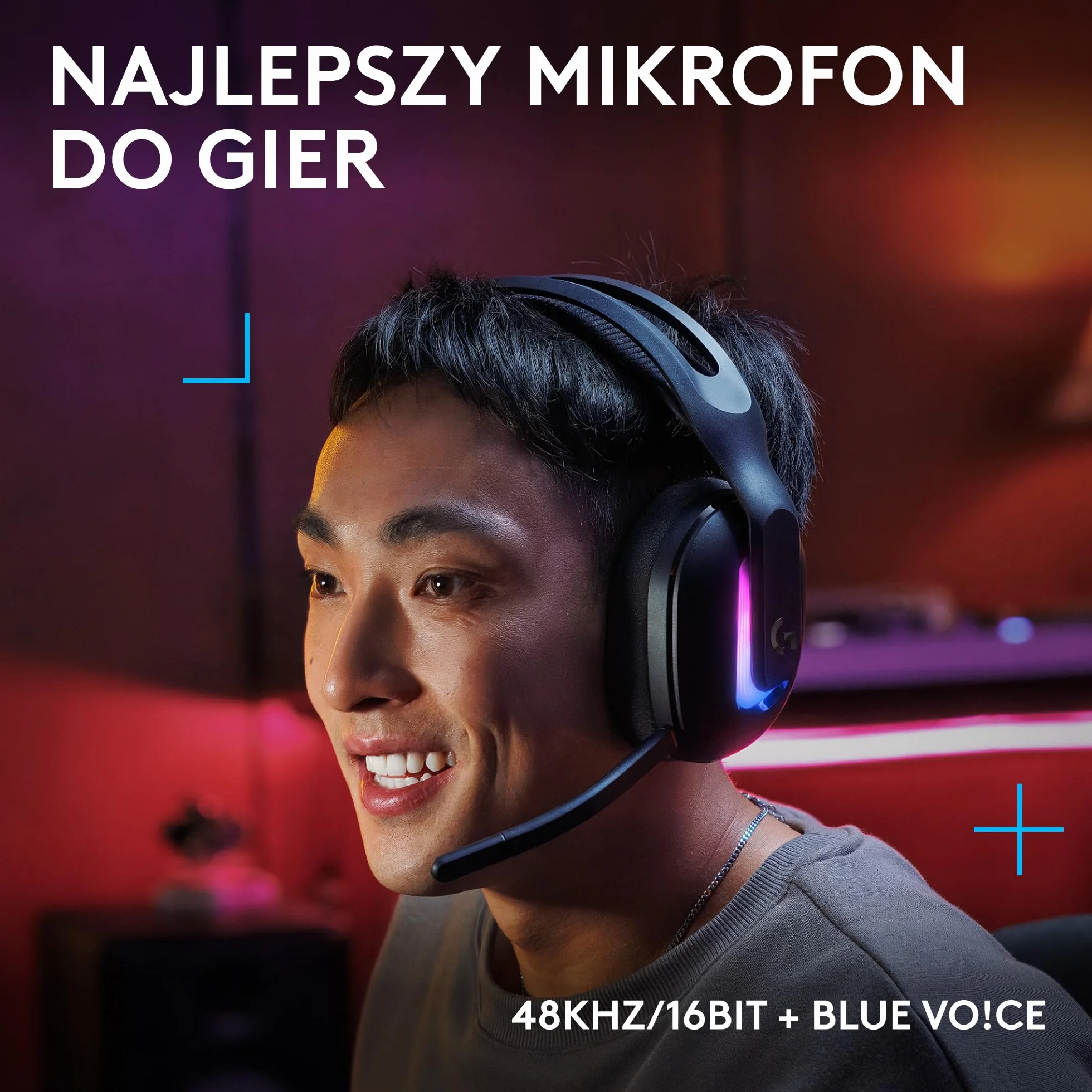 Logitech G G522 LIGHTSPEED bezprzewodowy zestaw słuchawkowy do gier, LIGHTSYNC RGB, Bluetooth