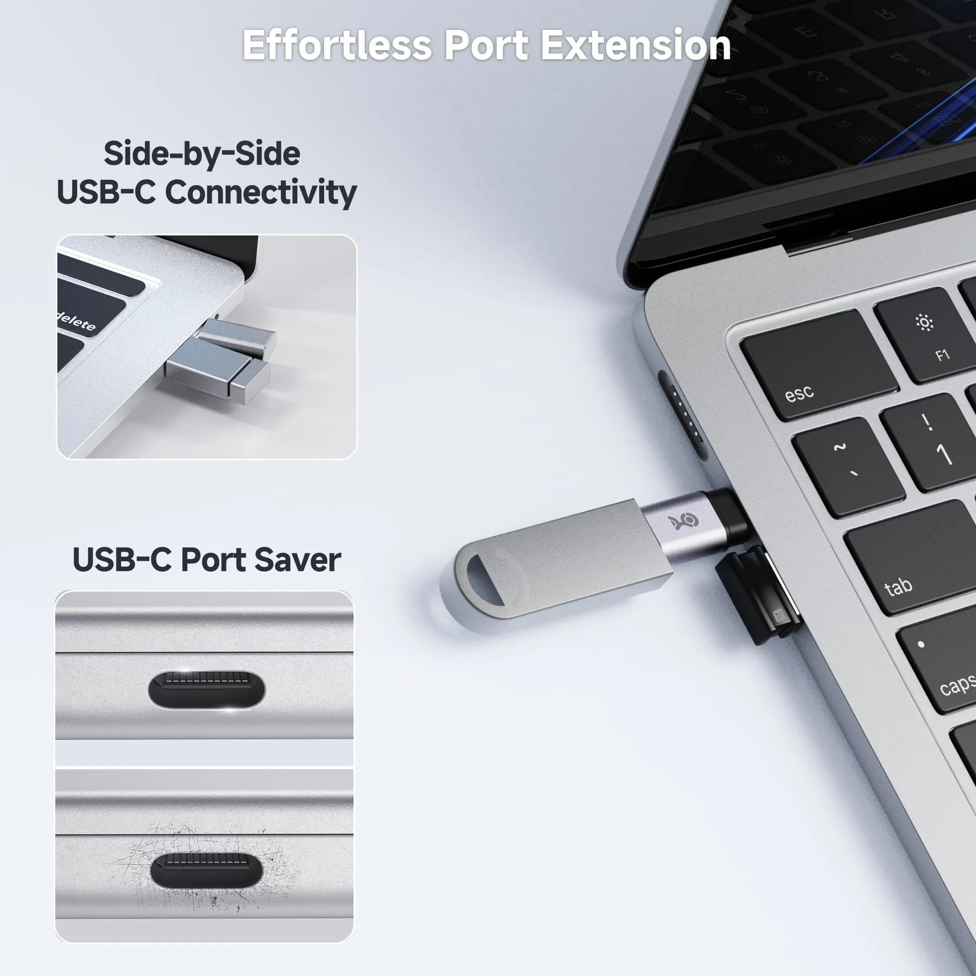 Cable Matters 2-pak adapter przedłużający USB C 40 Gb/s 240 W żeński na męski