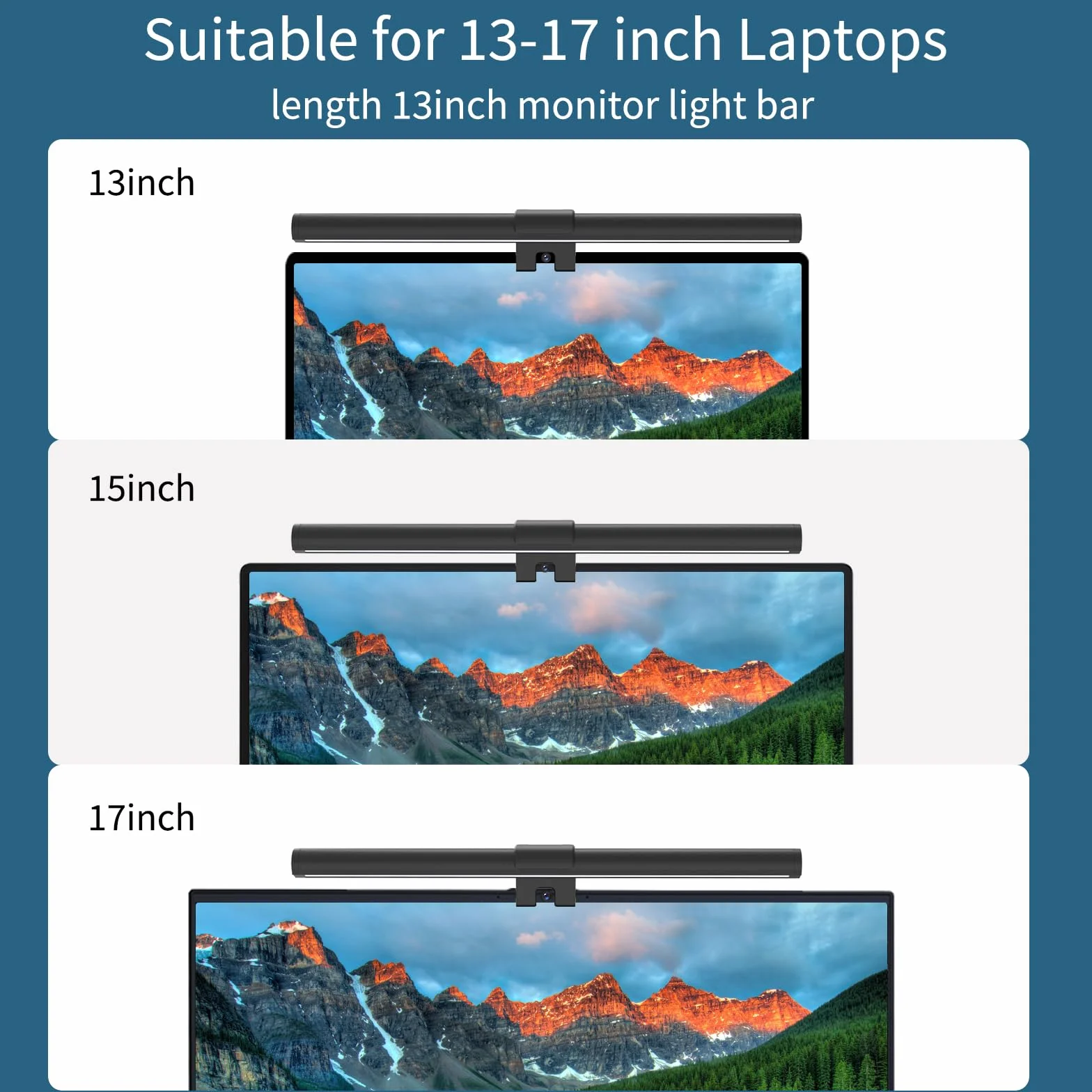 OOWOLF Lampa do Monitora 33 cm Podwójne Światło USB Ściemnialna Funkcja Pamięci 3 Temperatury Barwowe