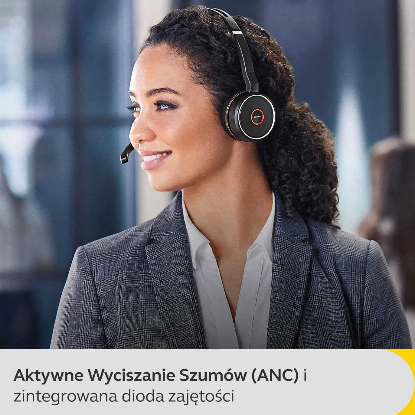 Jabra Evolve 75 SE bezprzewodowy zestaw słuchawkowy Bluetooth stereo, aktywna redukcja szumów, czarny