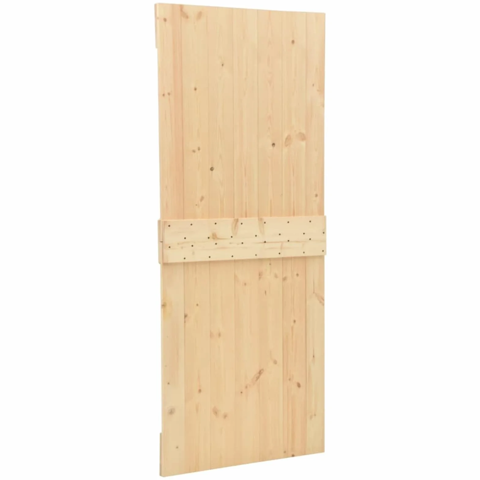 vidaXL Drzwi NARVIK Naturalny 80 x 210 cm Lite Drewno Sosnowe, Nowoczesne, prostokątne drzwi z solidnego sosnowego drewna, oszczędzają miejsce, funkcjonalny podział pokoju