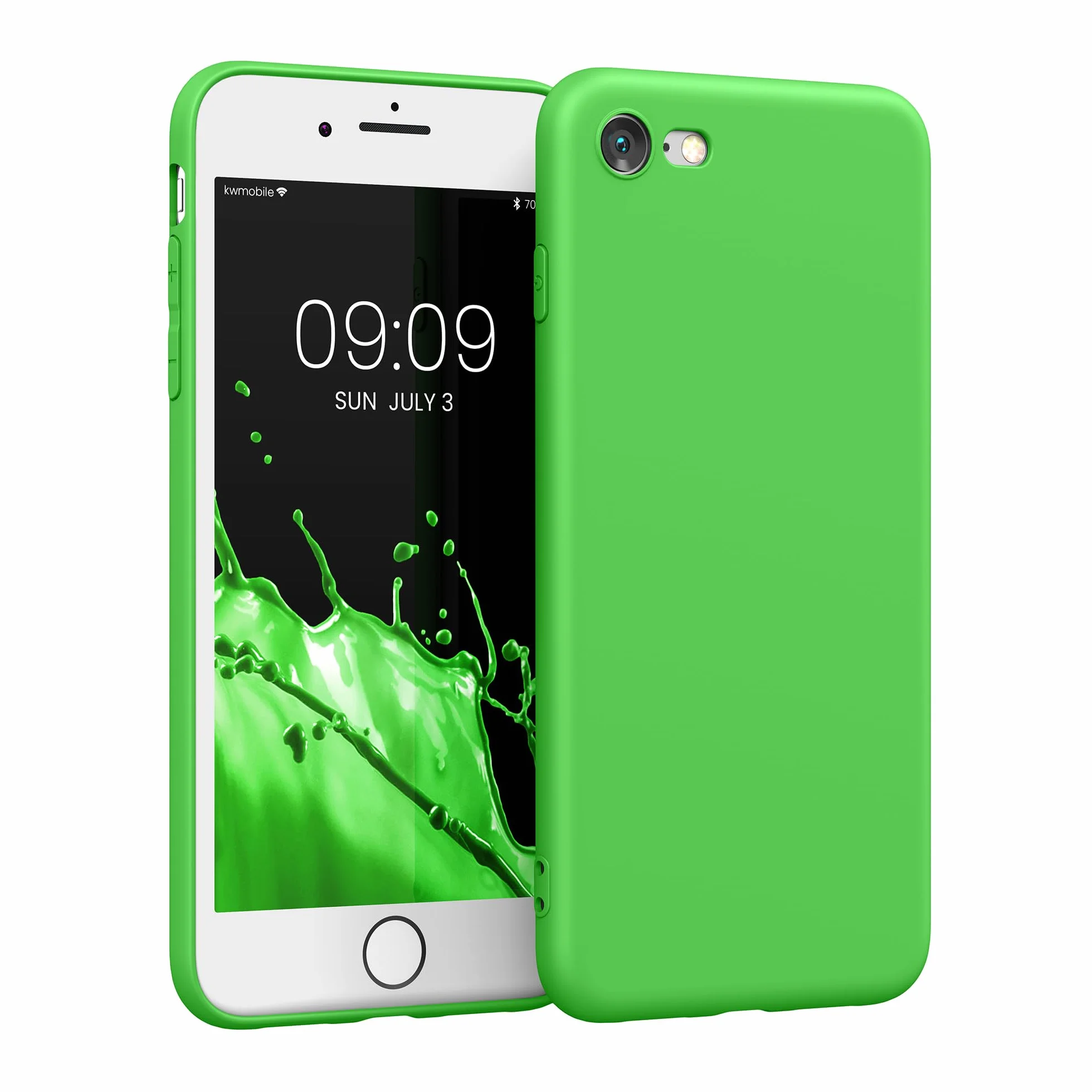 kwmobile Etui do Apple iPhone SE 2022/2020/8/7 Zielony matowy limonkowy