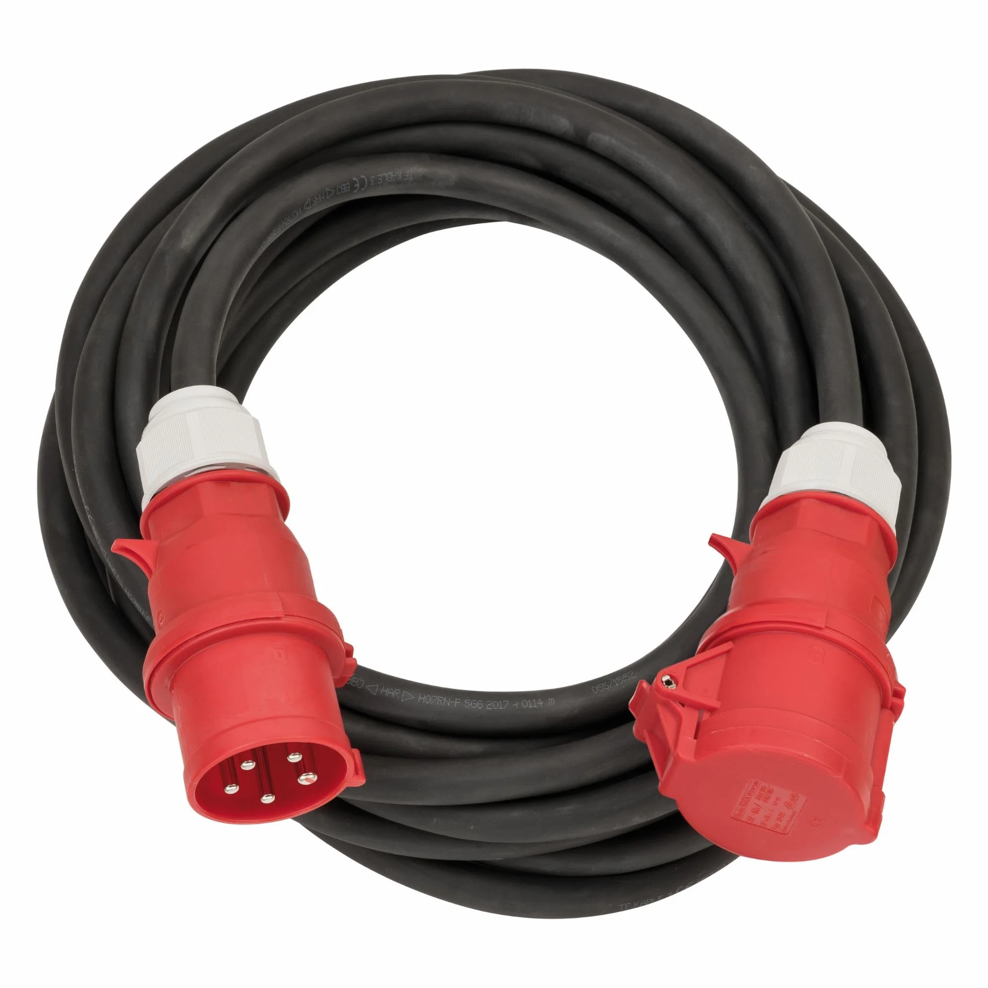 Brennenstuhl Professional przedłużacz CEE IP44 (10m kabel, H07RN-F 5G6,0 5-biegunowy z wtyczką CEE i złączem, do zastosowań zewnętrznych IP44, Made in Germany) czarny
