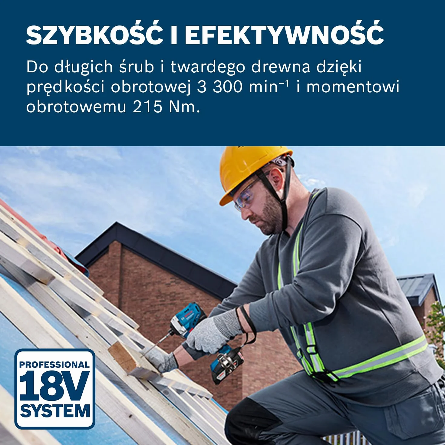 Bosch Professional 18 V firmy Bosch: akumulatorowa wkrętarka udarowa GDR 18V-215 (walizka L-BOXX)