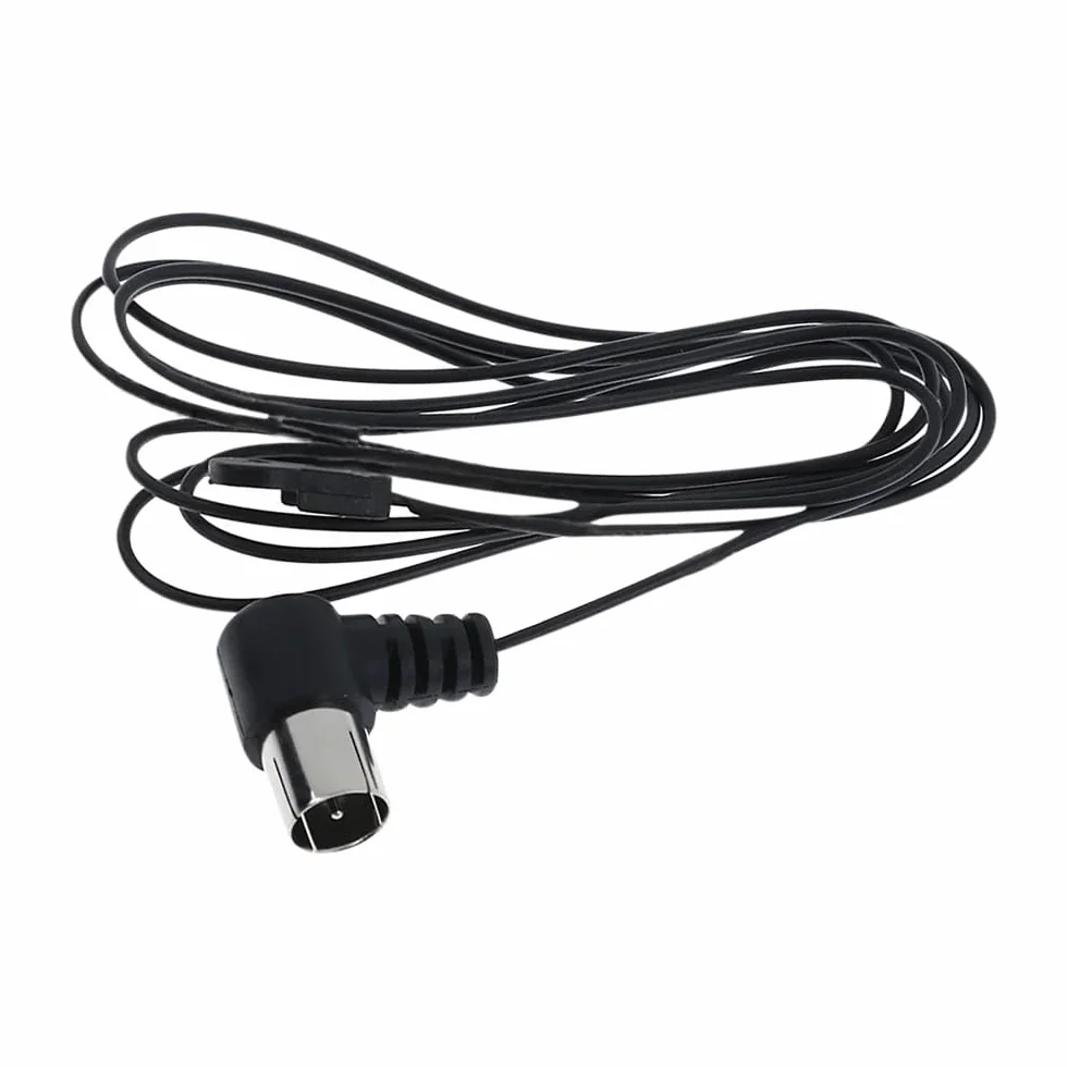 DollaTek 2 Sztuki Anteny FM do HiFi NTSC 75 Omów z Przed?u?aczem 1,5 m dla Yamaha Onkyo - Blat Sto?u do Domowego Odbiornika Stereo