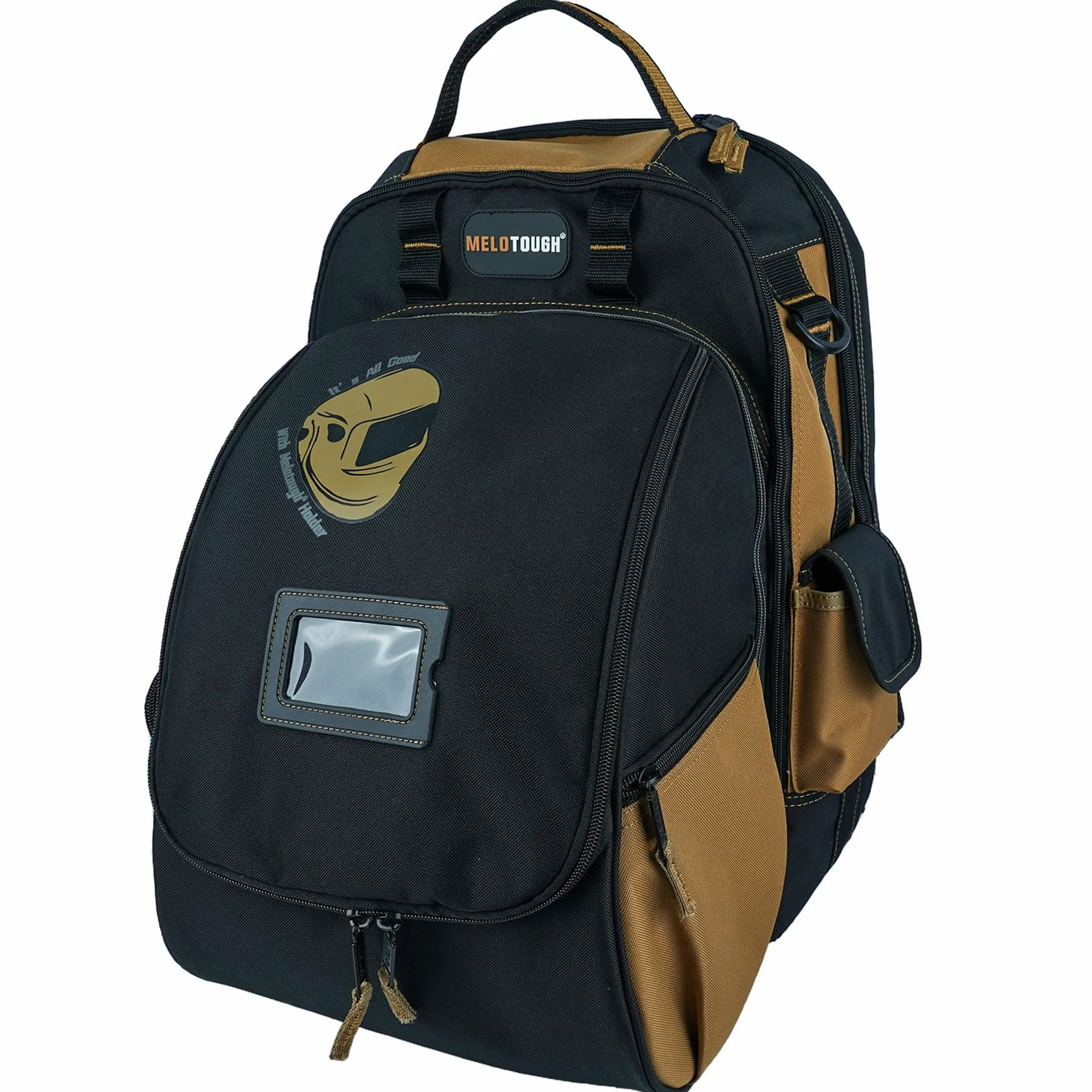 MELOTOUGH Plecak spawalniczy na narzędzia i hełm z uchwytem na kask o dużej pojemności torba do przechowywania bagażu