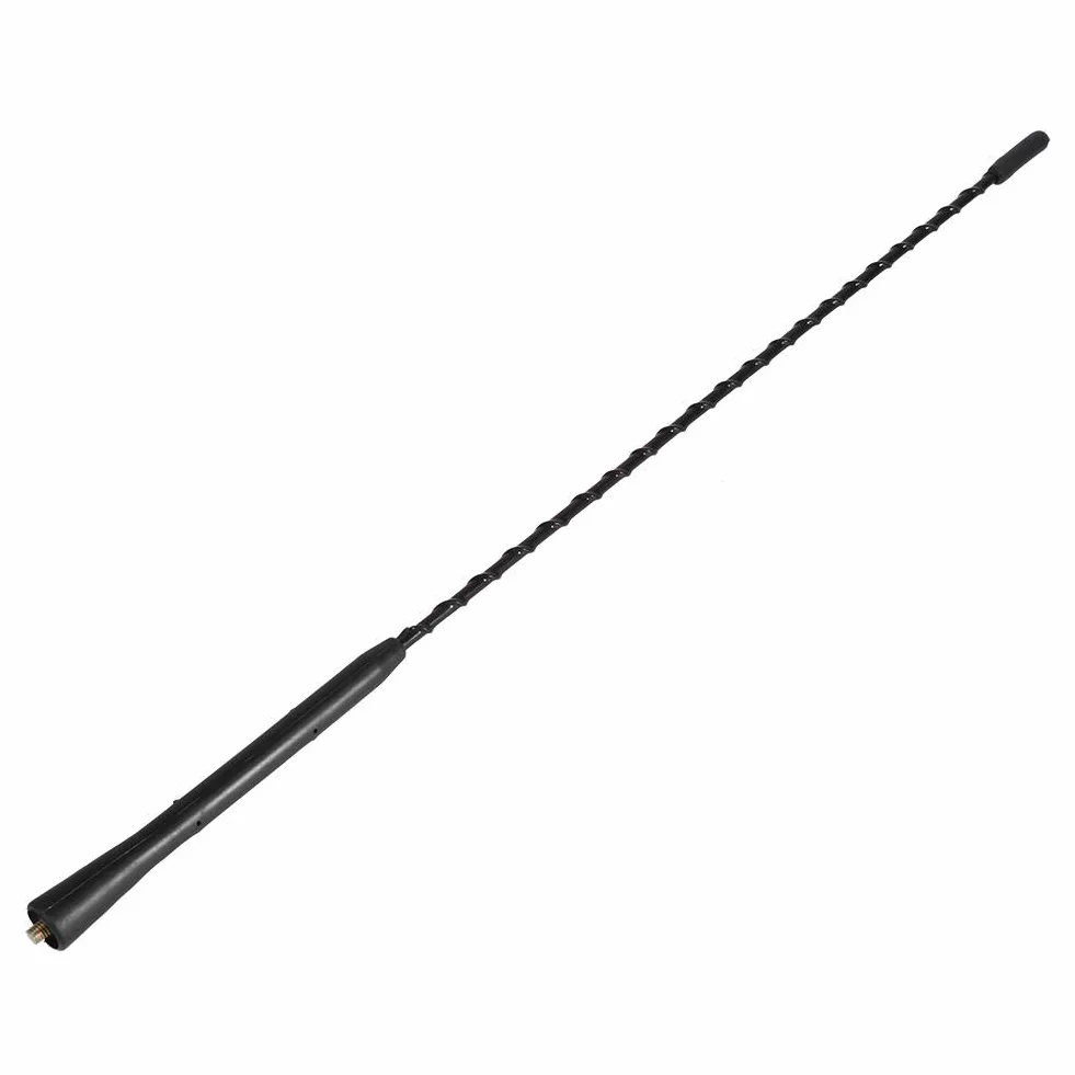 Uniwersalna antena radiowa do samochodu, wzmacniacz anteny FM AM, maszt dachowy, antena biczowa odbiorcza, wkręcane samochodowe radio stereo (40 cm)