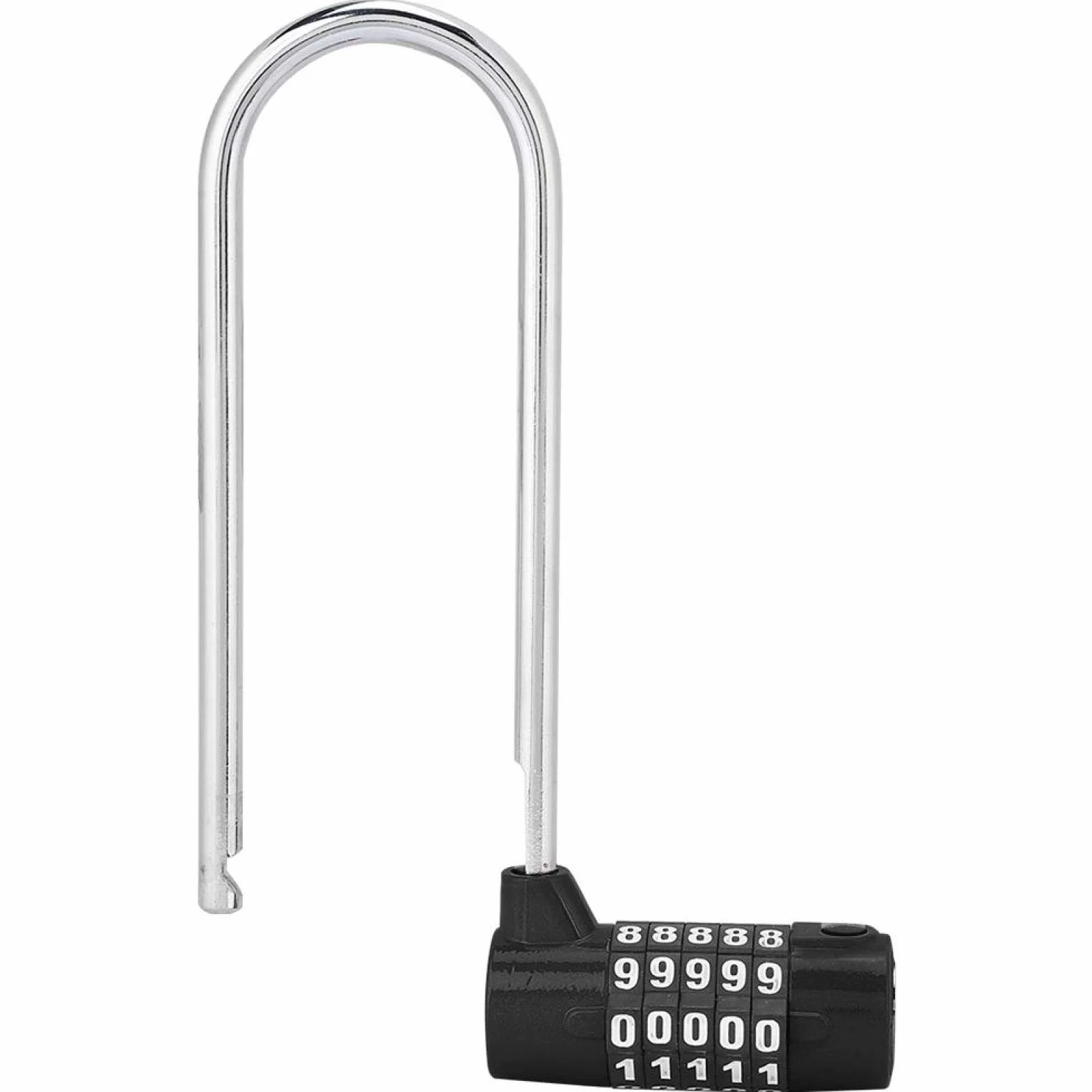 U-Lock, zamek szyfrowy do roweru z 4-cyfrowym kodem blokady bezpieczeństwa roweru do szafki na siłownię, klamka do drzwi szafki szkolnej (czarna)