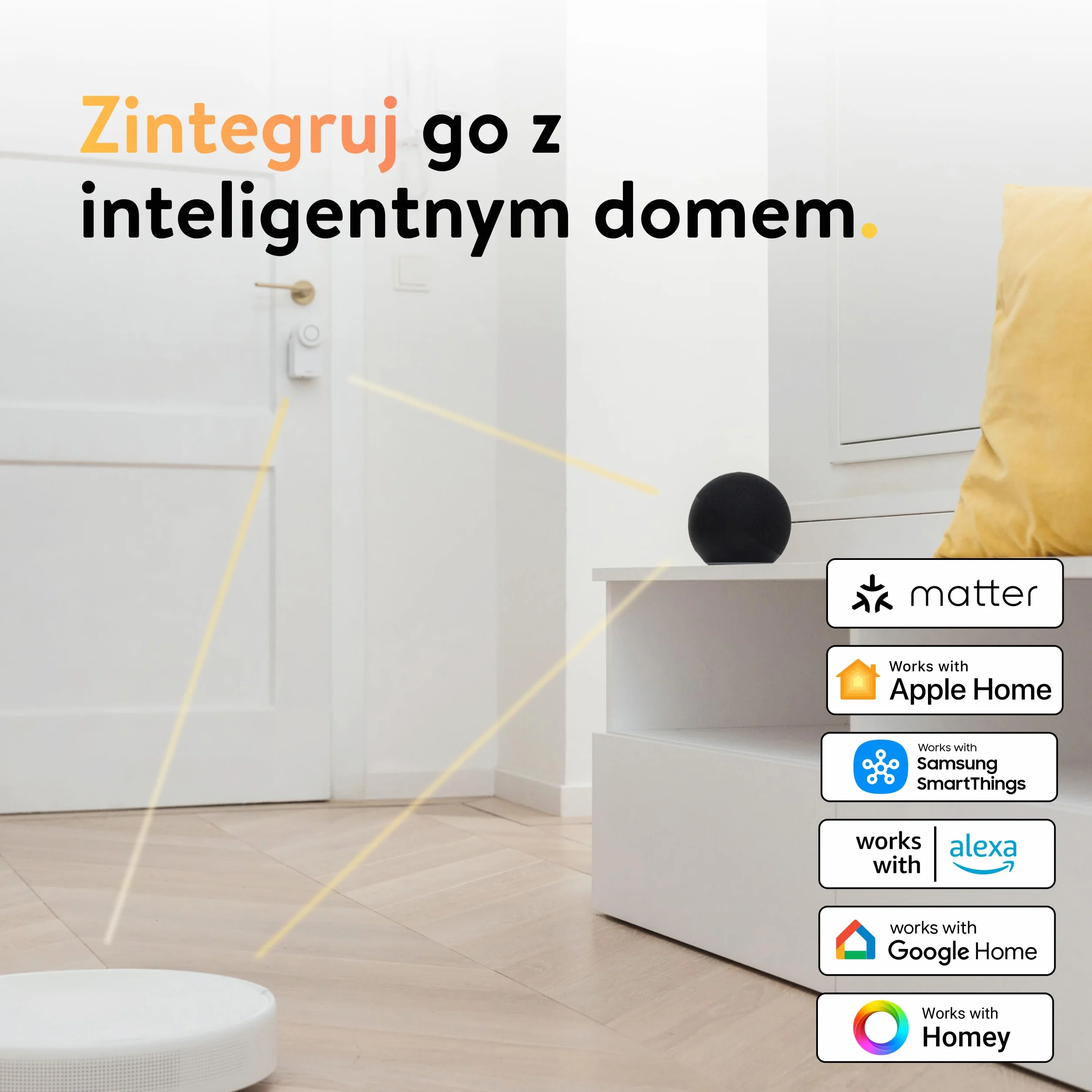 Nuki Smart Lock Go (2025) Bluetooth Wi-Fi Matter Elektroniczny Zamek Inteligentny Bezkluczykowy Dostęp