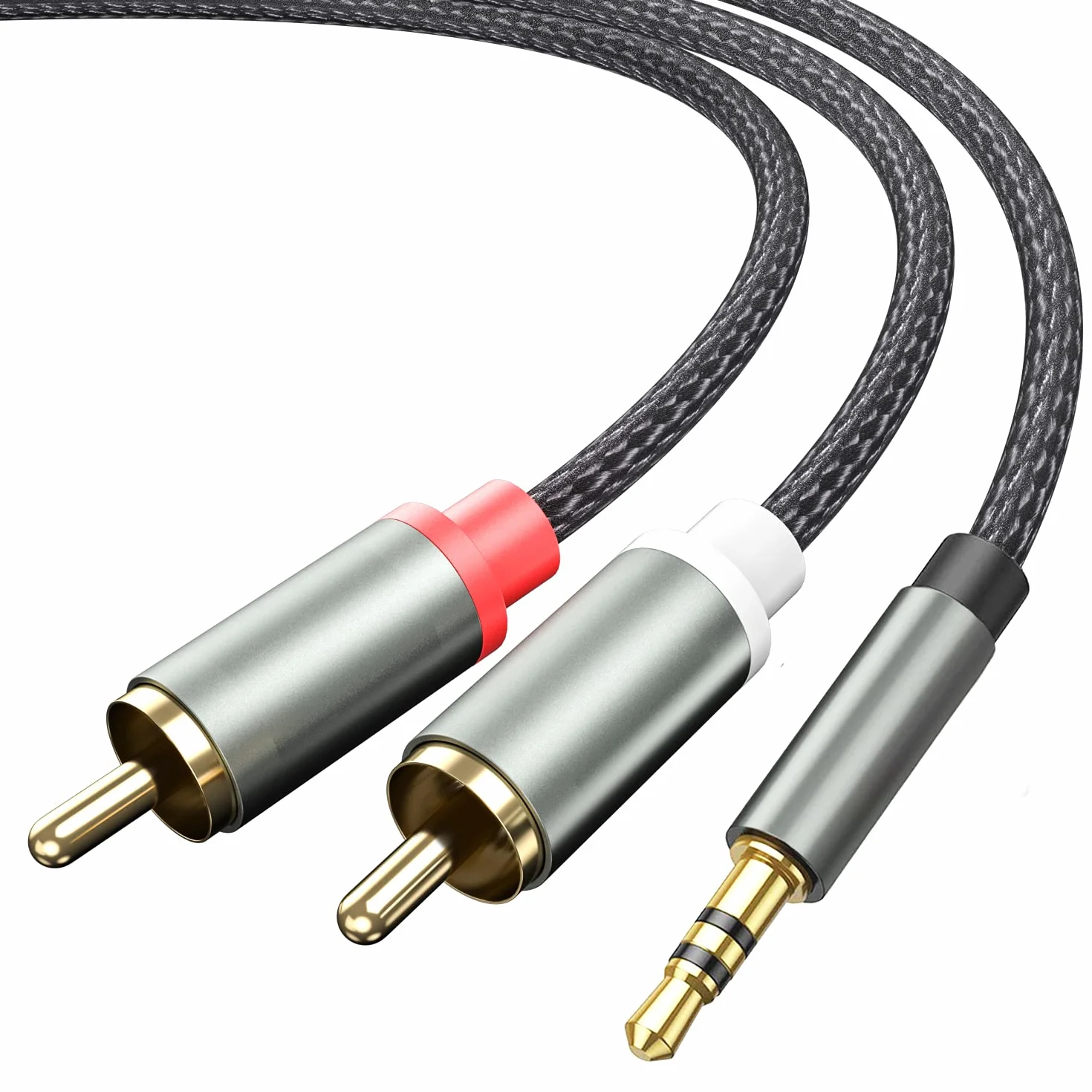 Kabel cinch na jack 3,5 mm audio AUX do 2 RCA Y
