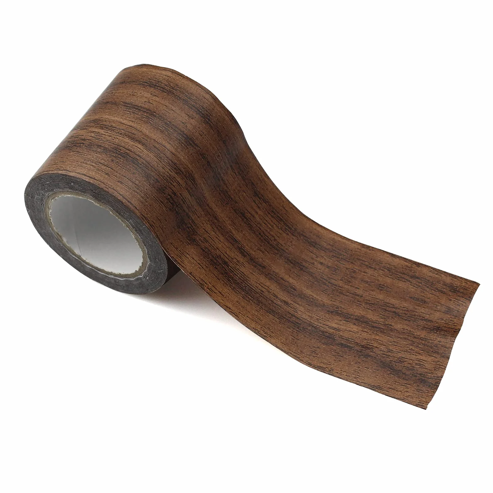 Imitacja drewna taśma kanalizacyjna ziarno meble efekt drewna podłoga naprawa taśma imitacja drewna do listwy krawędziowe szafy-ciemnobrązowy (8 cm x 4,57 m)
