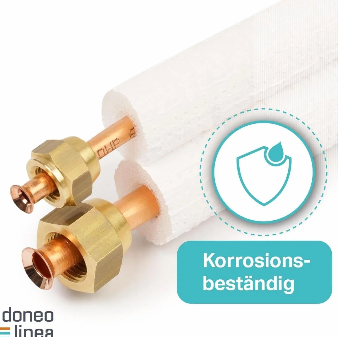 Przewód chłodziwa 1/4" + 1/2", przewody miedziane, izolowana rura miedziana, do 18000 BTU, zestaw montażowy z konsolą ścienną, uchwyt ścienny 465 mm (długość 3 m)