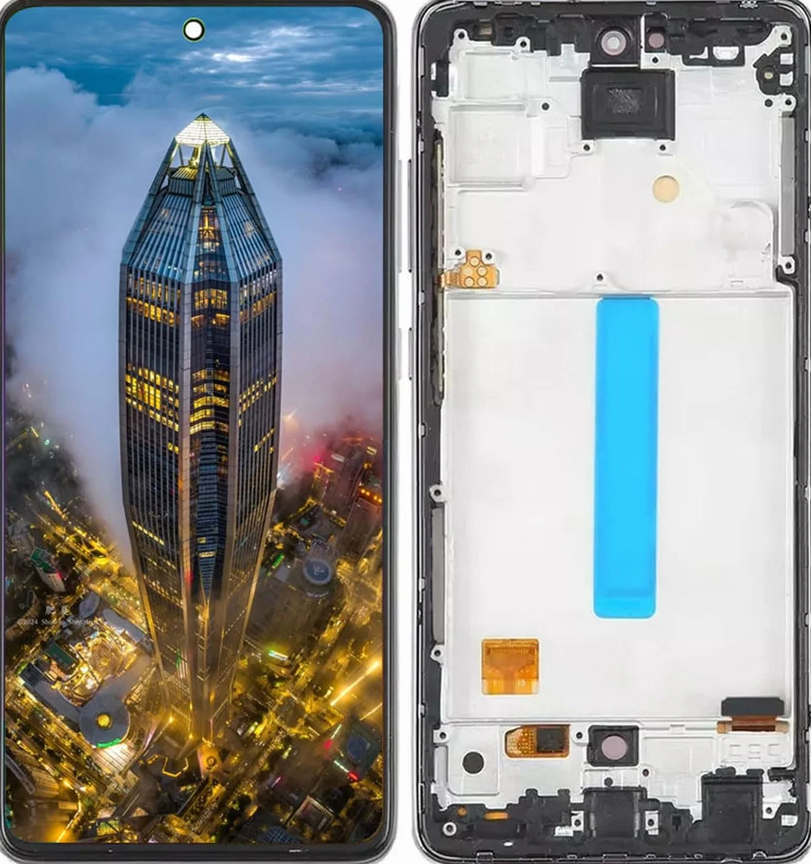 (bez odcisków palców) Zespół wyświetlacza LCD do Samsung Galaxy A52 4G/5G, A52S 5G SM-A525F/DS, A526B/DS, A528B/DS, A525M, A526W, A526U, A526U1, A528N zestaw do wymiany ekranu (czarny)