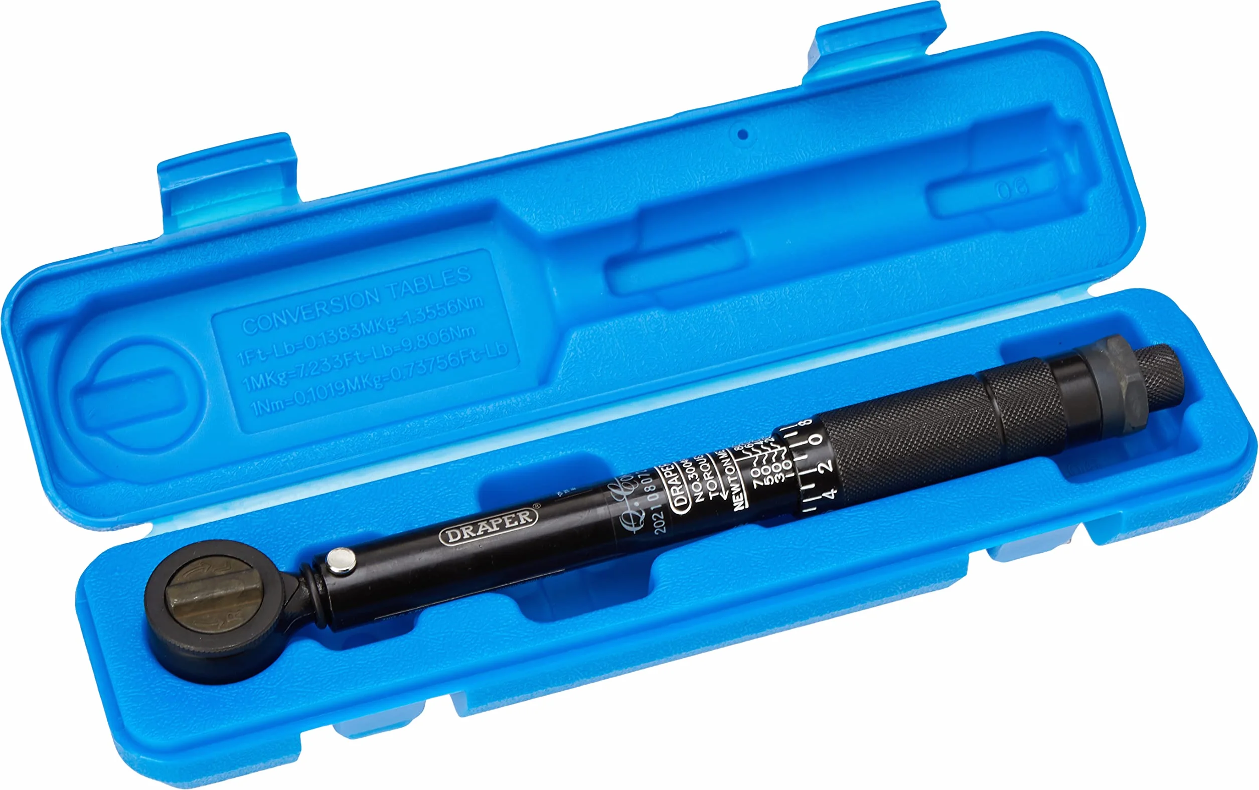 Draper 64534 Klucz dynamometryczny z grzechotką 3/8", niebieski
