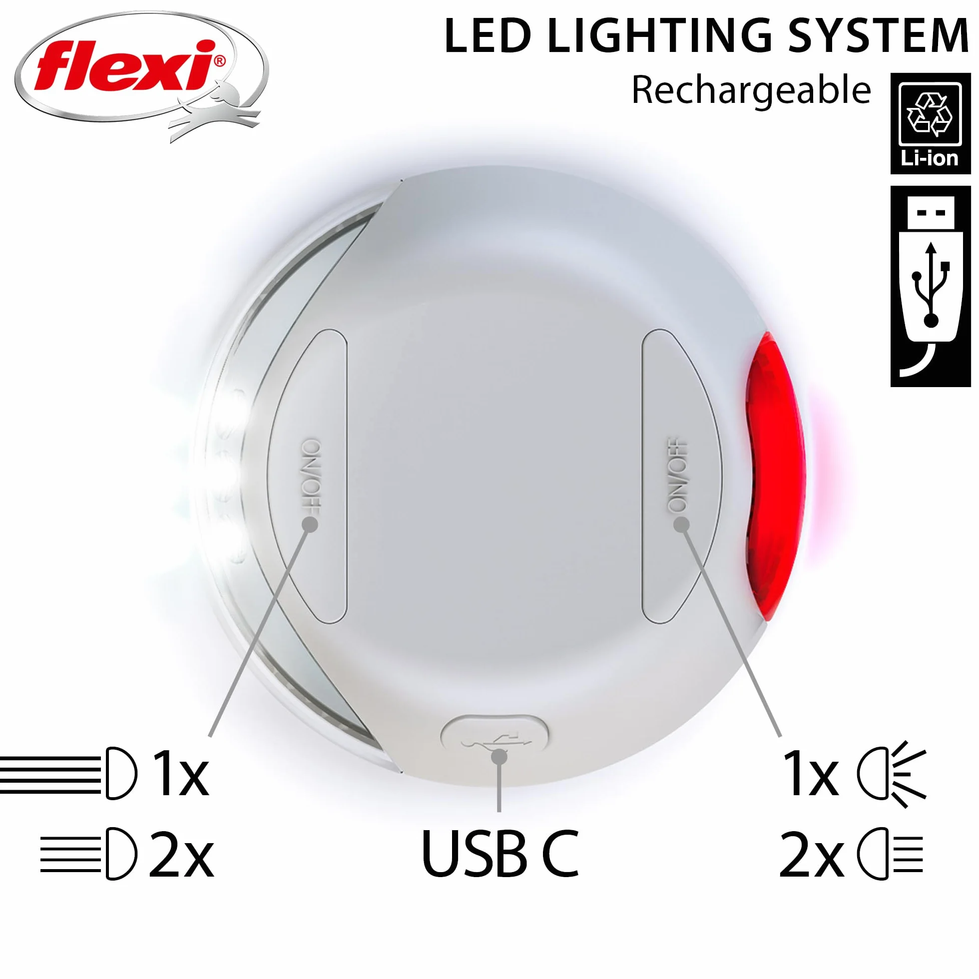FLEXI LED System Lightning Jasnoszary