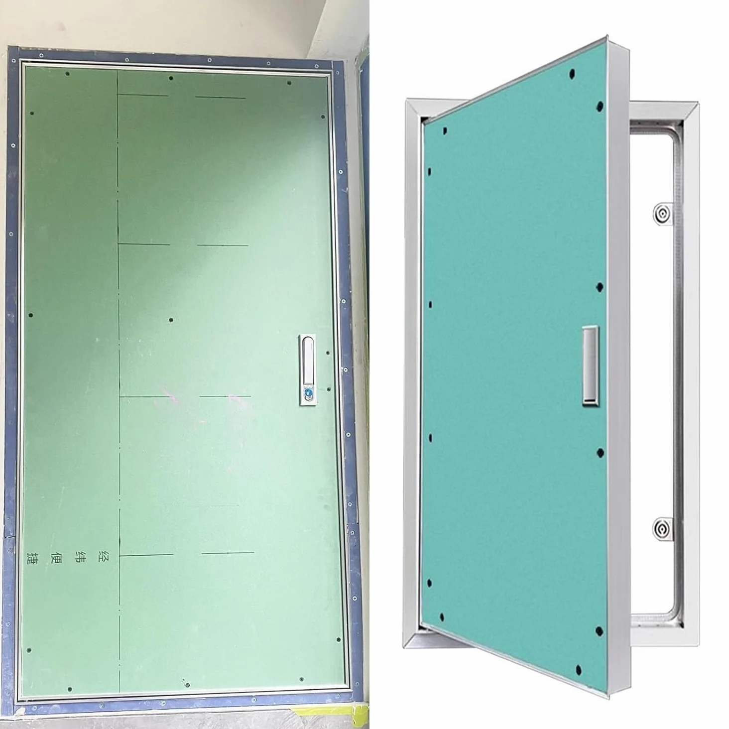 Zamykany panel dostępu do płyt kartonowo-gipsowych, drzwi wejściowe HVAC z aluminiową ramą, konstrukcja do montażu podtynkowego dla bezpiecznych i dyskretnych otworów ściennych